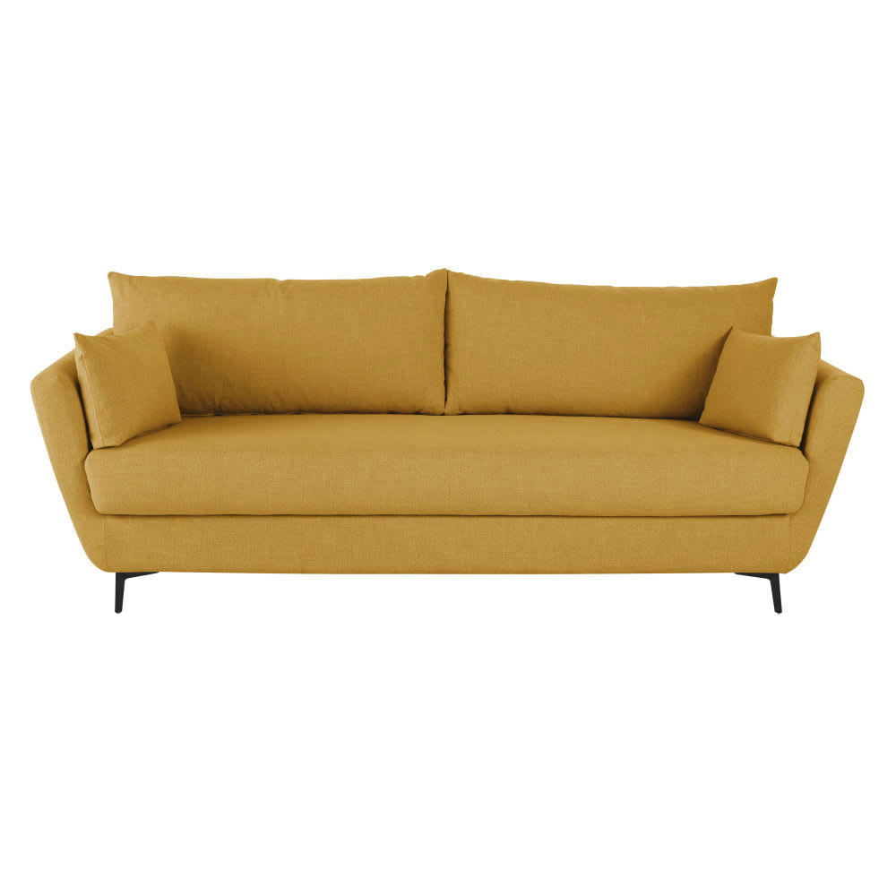 Prague - Canapé convertible 2/3 places jaune