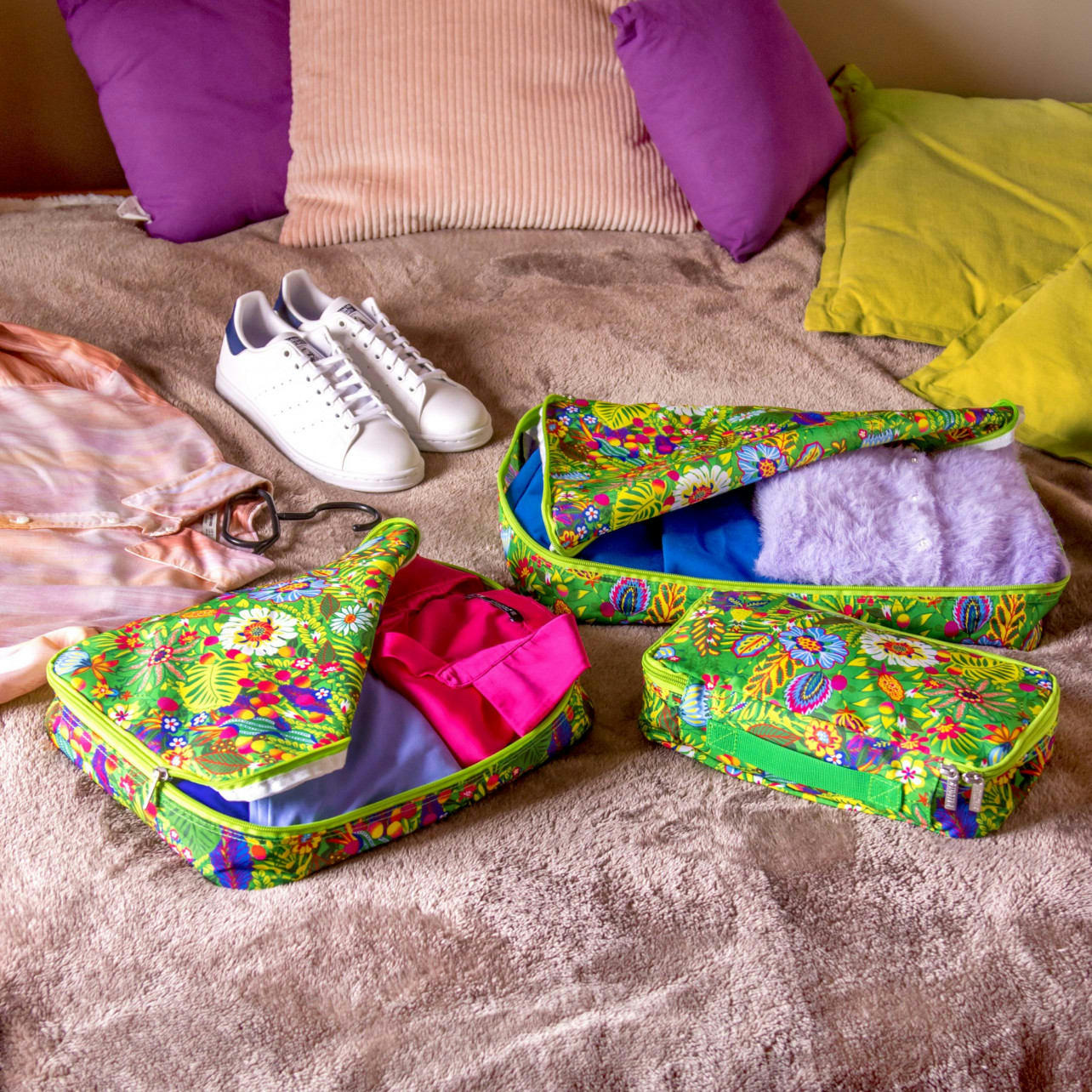 ORGANIZADOR DE VIAJE - Set de 3 pochettes de voyage