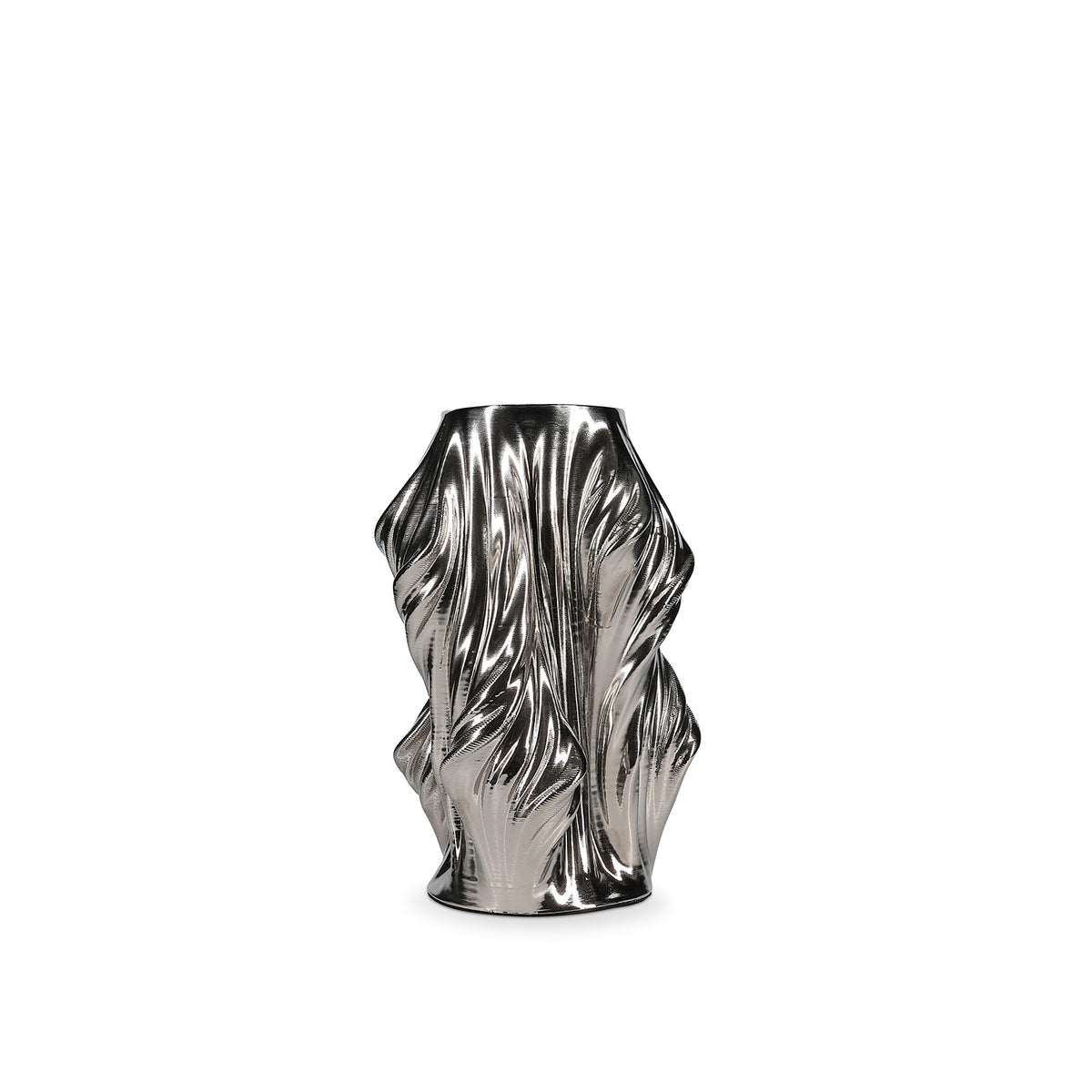 S|P Collection - Vaas 20x20xH28,5cm satin silver Vea