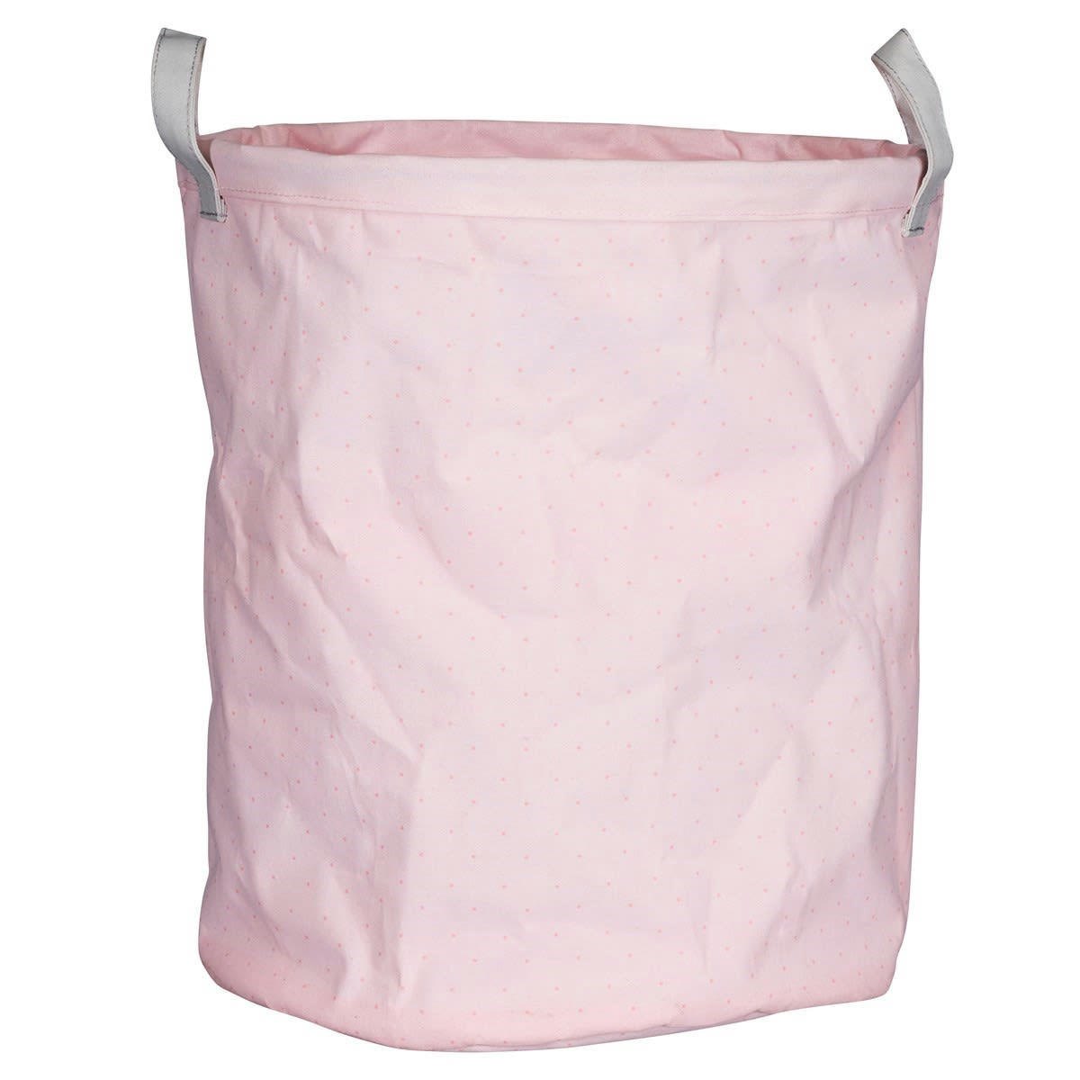 MISS FLEUR DE LUNE - Panière de rangement tissu 31x39x31cm en coton Rose