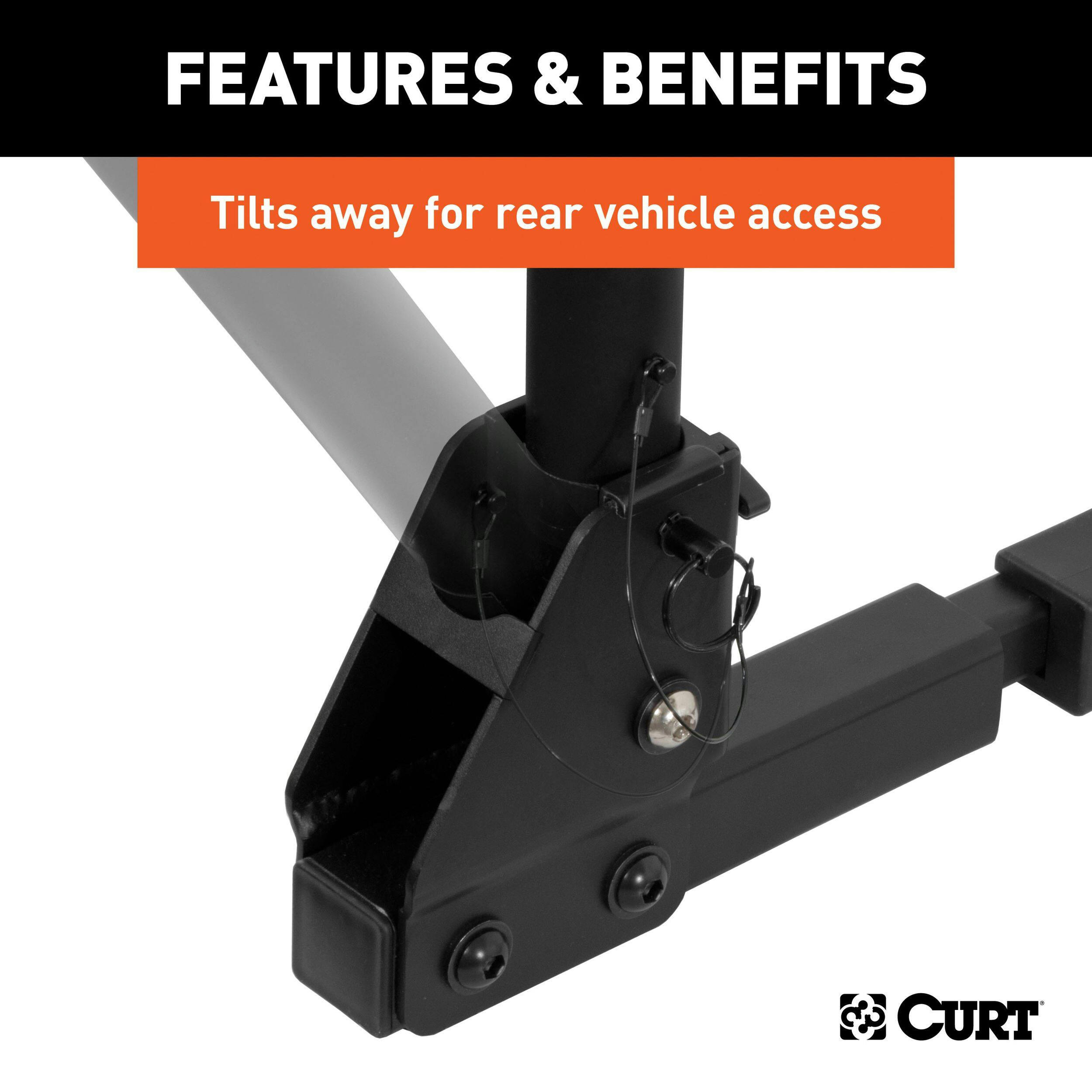 CURT 18021 Hitch Mounted Bike Rack, Fits 1-1/4