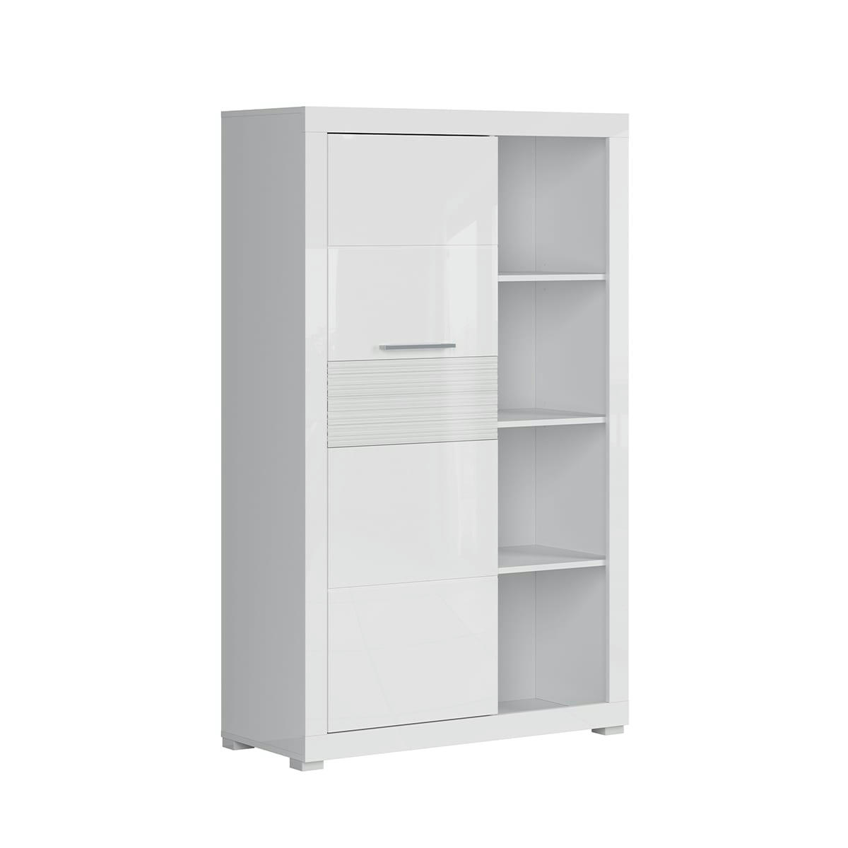 - Bibliothèque 1 porte blanc laqué