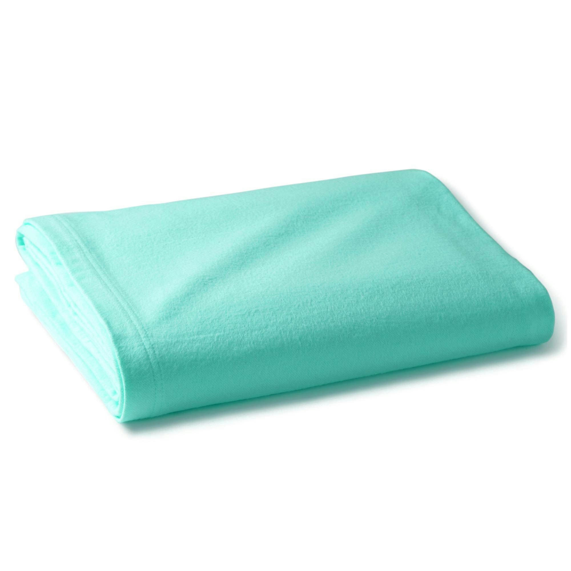 COUVERTURE D'ETE - Couverture tempérée 240x260 vert menthe en coton