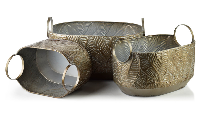 MARINA LEAF Komplet 3 osłonek XL 31x48x24 L 26x40x21cm M 21x31x19,5cm