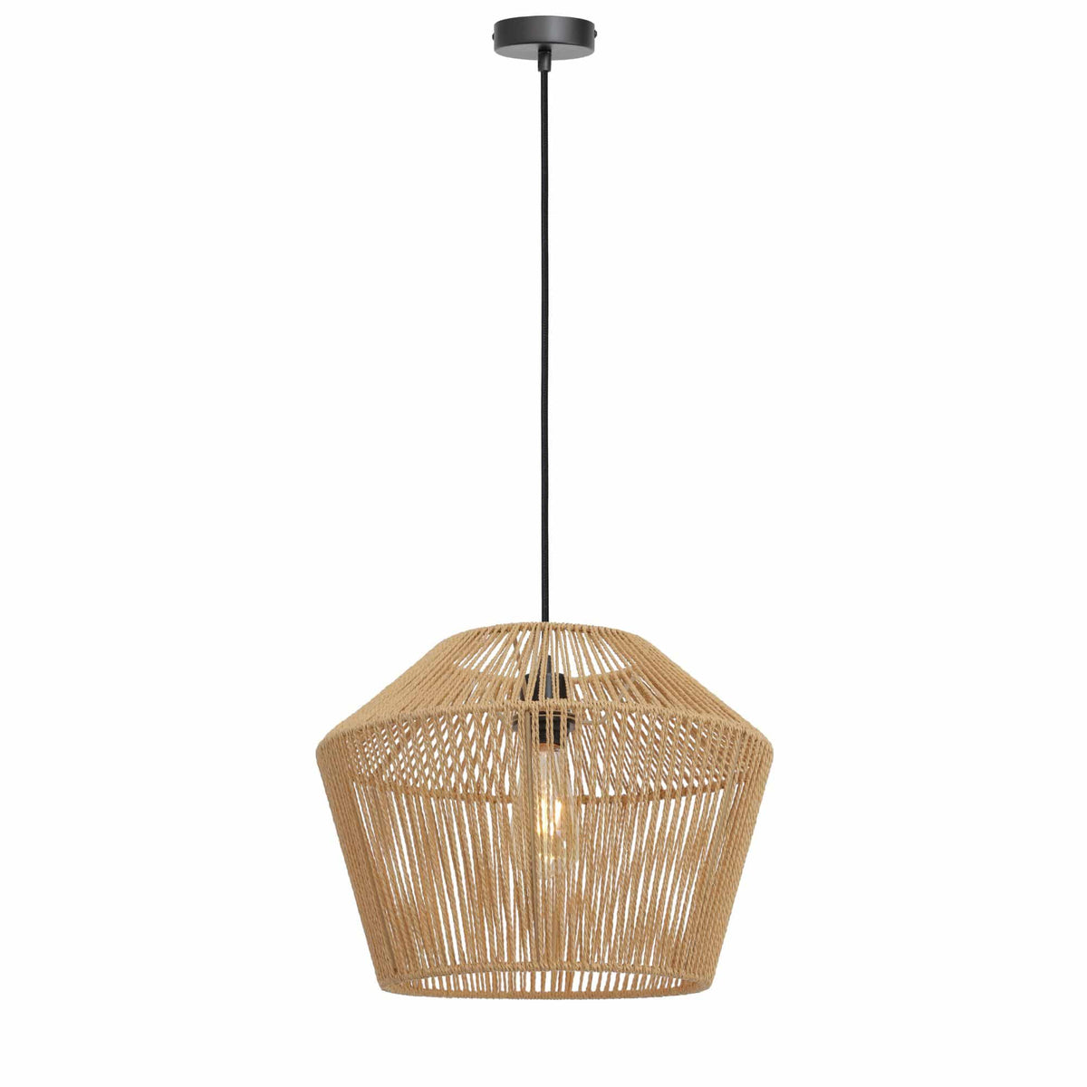 Light & Living hanglamp Caspian - zwart - Ø40cm