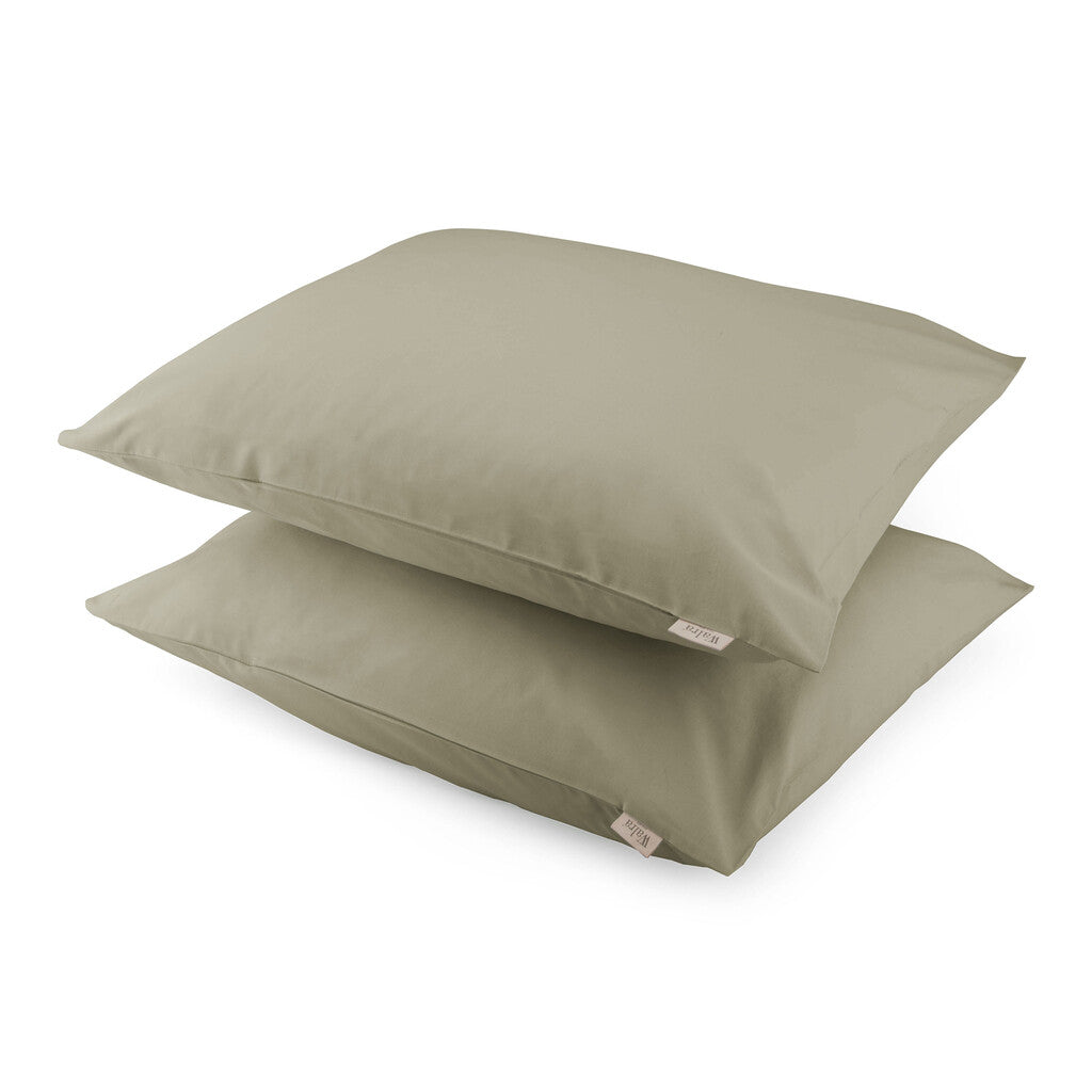 Walra - Kussensloop Crispy Cotton - 2x 60x70 cm - Groen