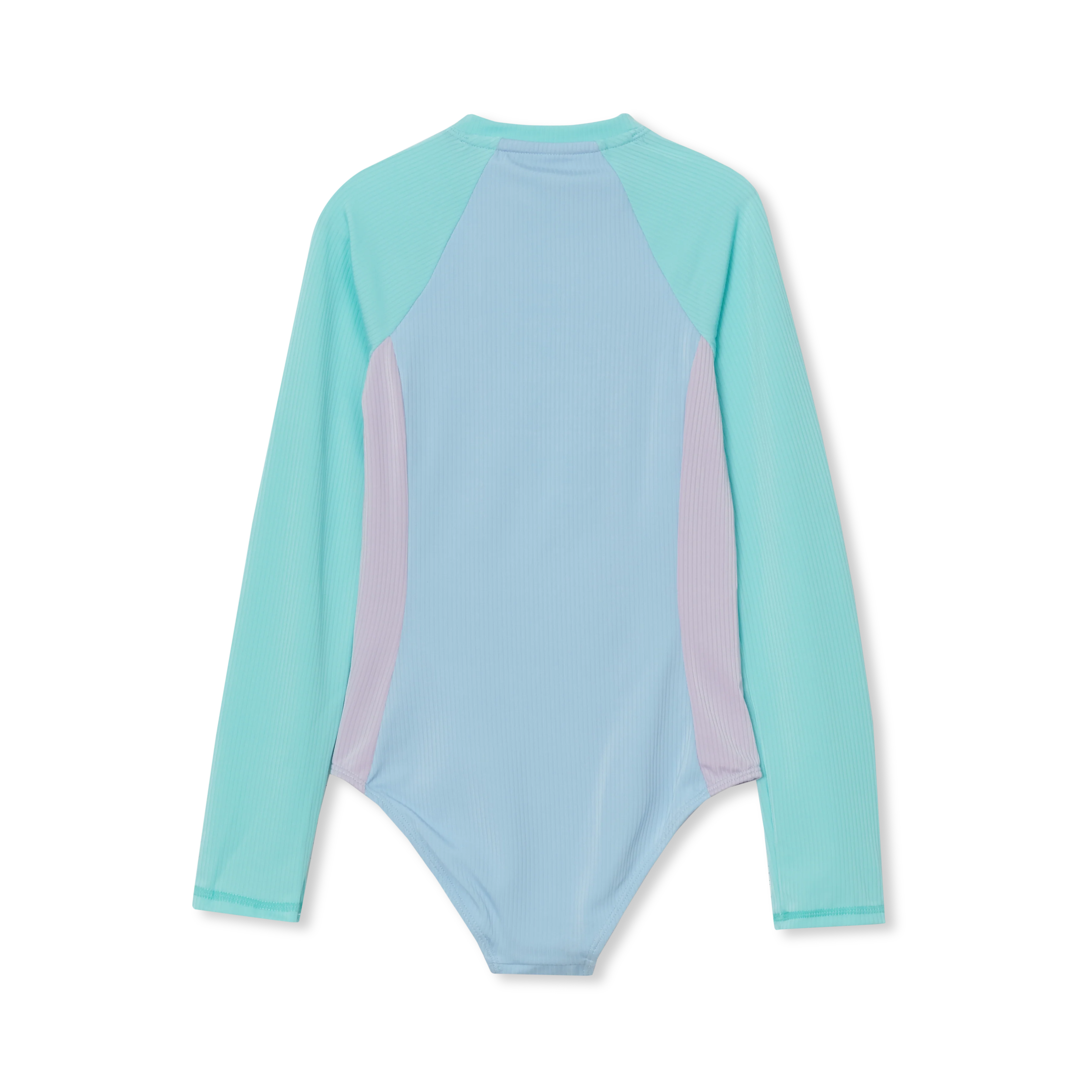 Girls Sea Spray LS One PC Zip Front Swimsuit
