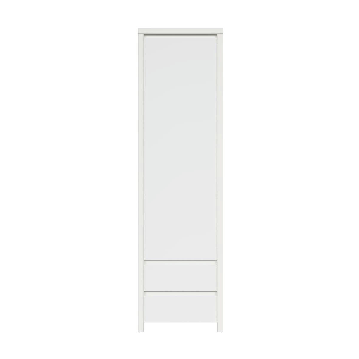 - Armoire colonne 1 porte 2 tiroirs blanche