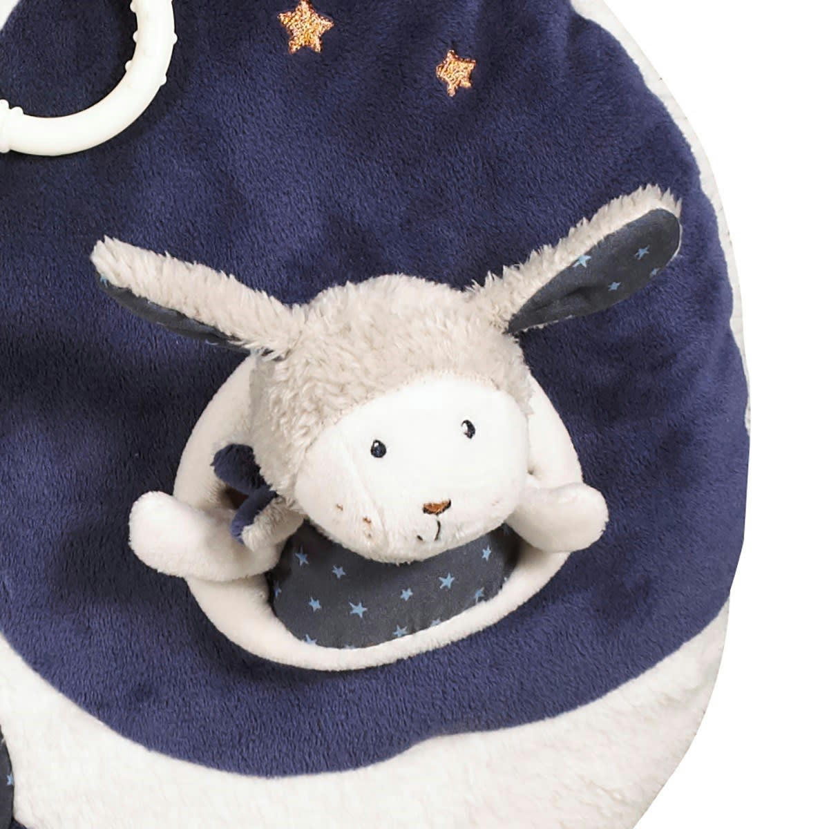 MERLIN - Jouet d'activités Musical et à LED en velours Bleu