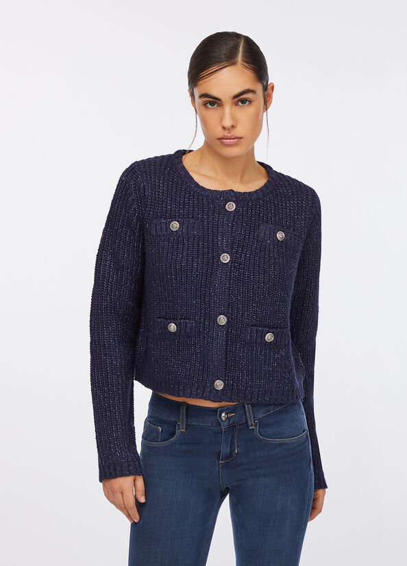 Cardigan in misto lana e alpaca