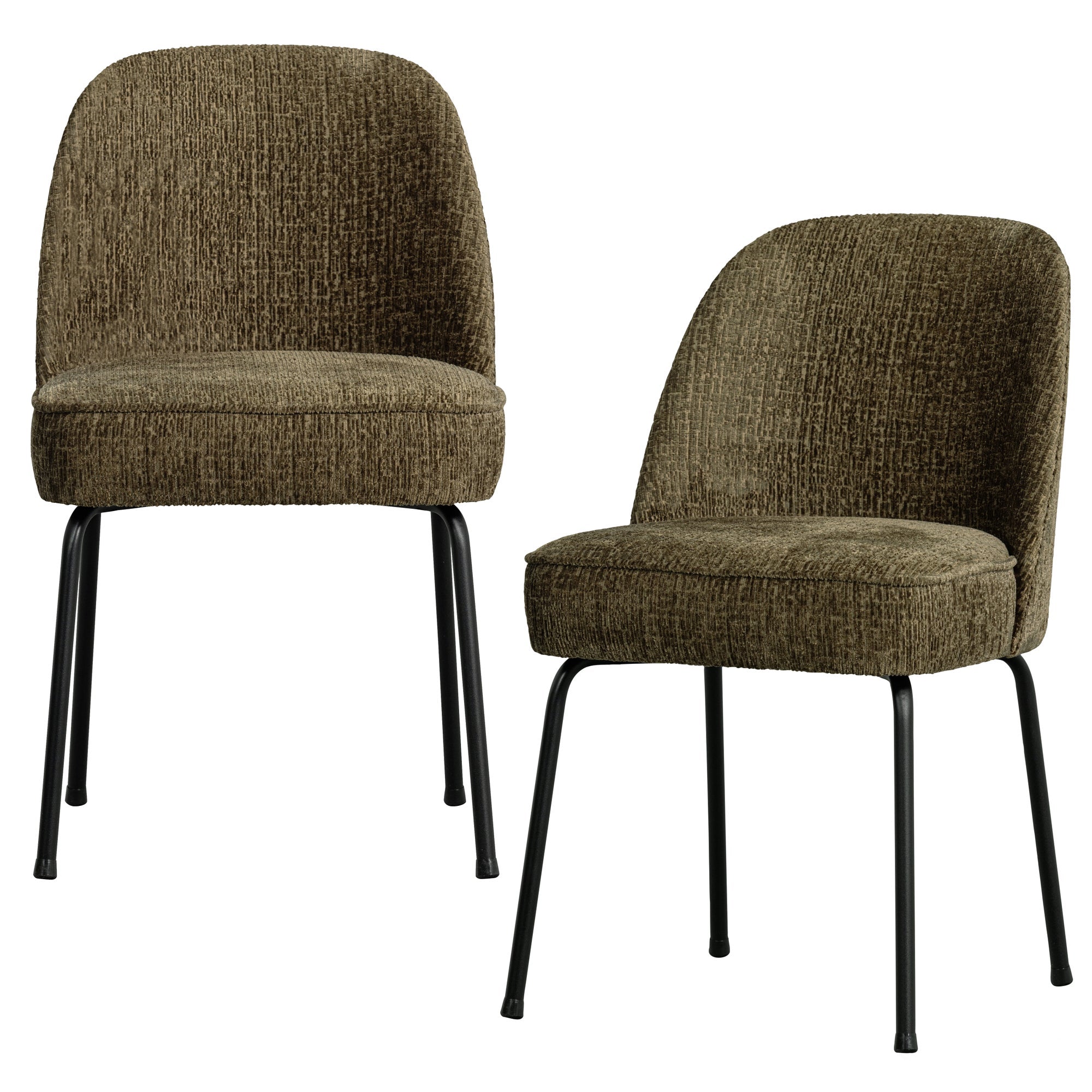 WOOOD eetkamerstoelen Vogue - Velvet - Bonsai - Set van 2