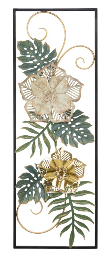 3D decoratief paneel in veelkleurig metaal 31x4x90 cm