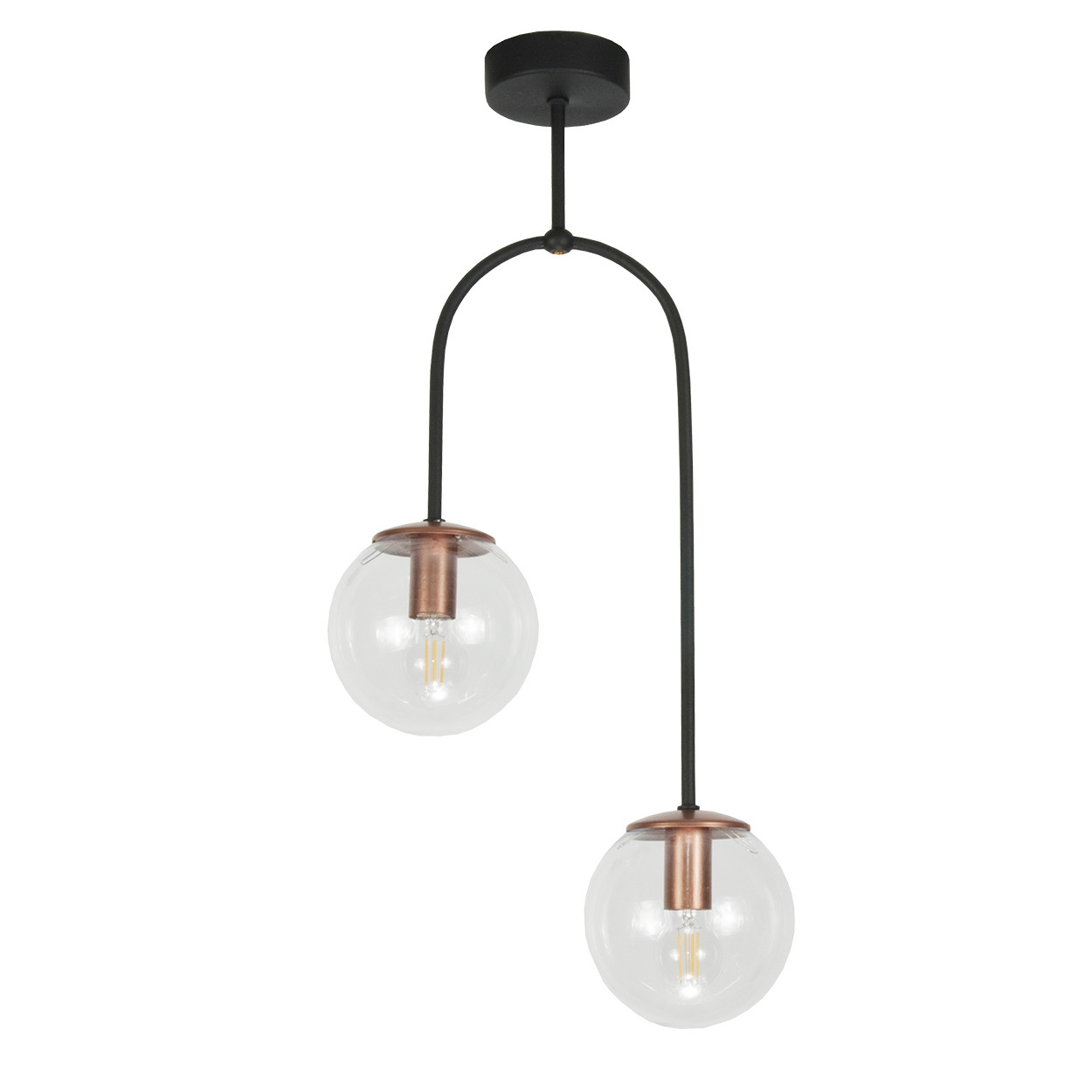 Lampa sufitowa EDYLIT loft kule 2xE14 ASTOR 13-877