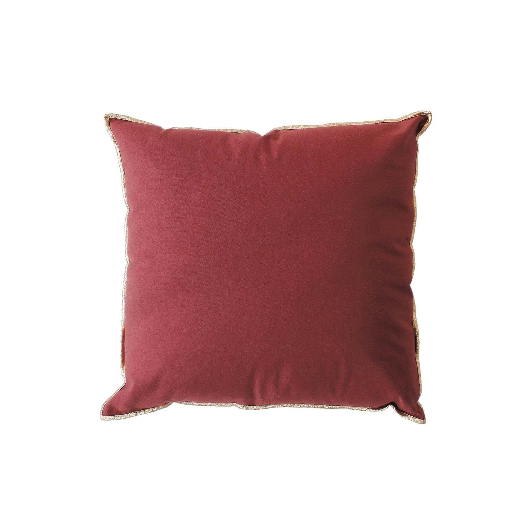 - Coussin déhoussable uni au style chic coton rouge foncé 40x40 cm