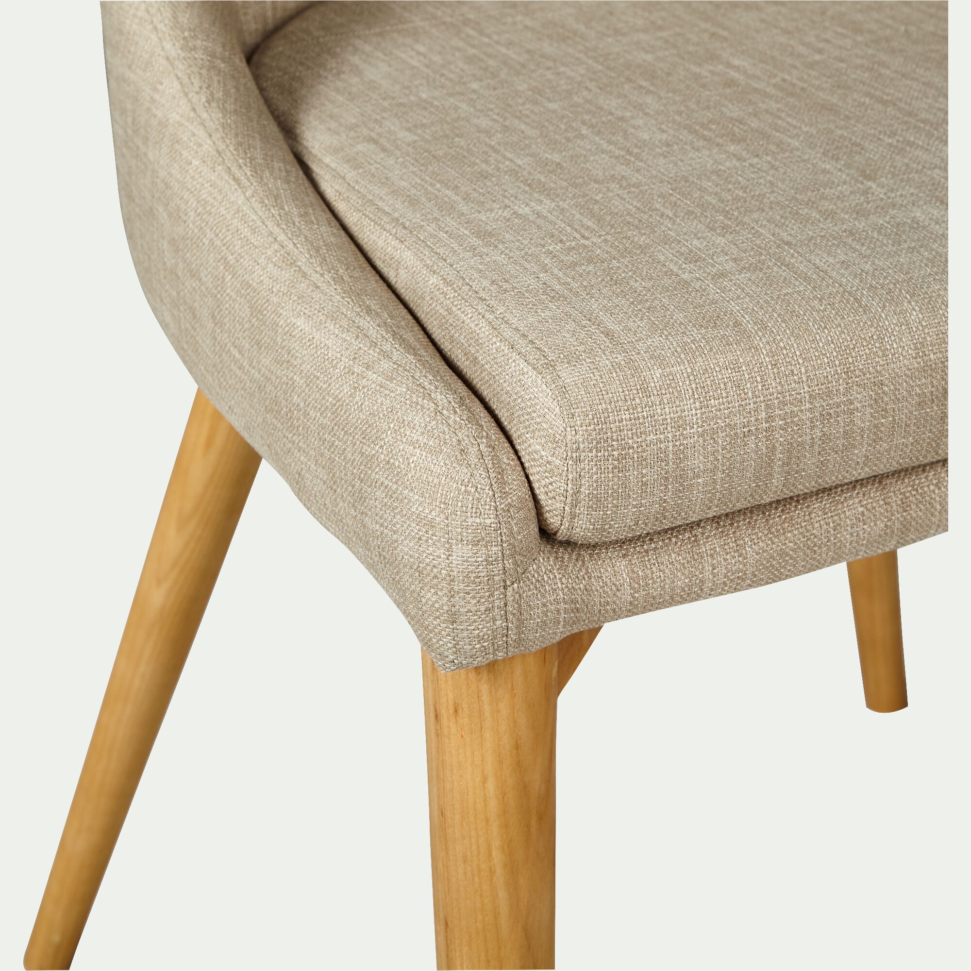 ABBY - Chaise en tissu - beige