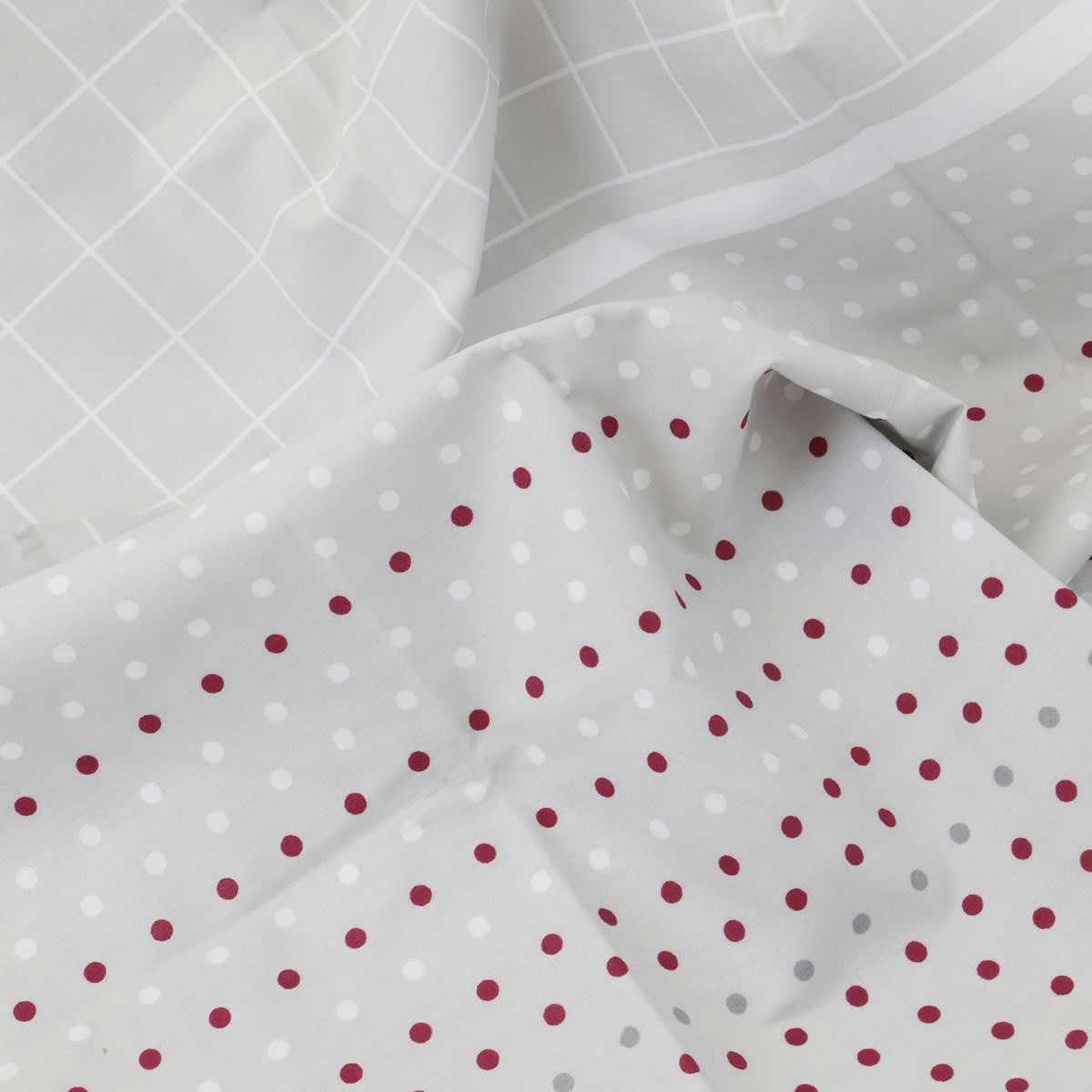 PENHA - Parure de couette en coton bordeaux 140x190 cm