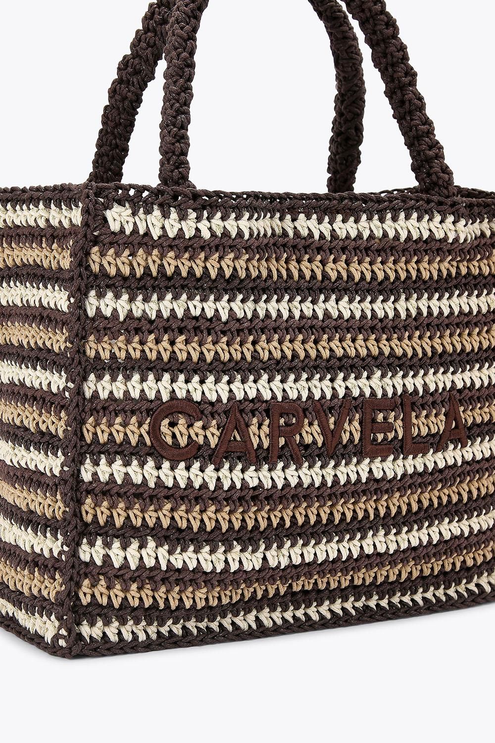 Carvela Nola Crochet Tote' Silk Blend Bag