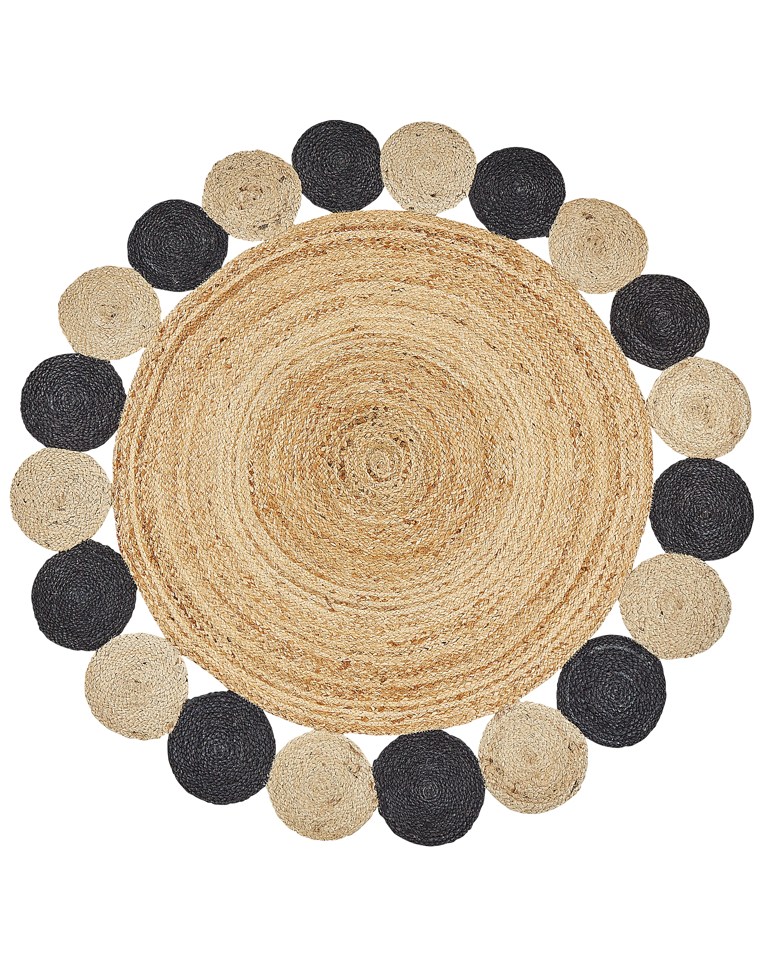 Rug VOSTAN Black ? 140 cm Jute