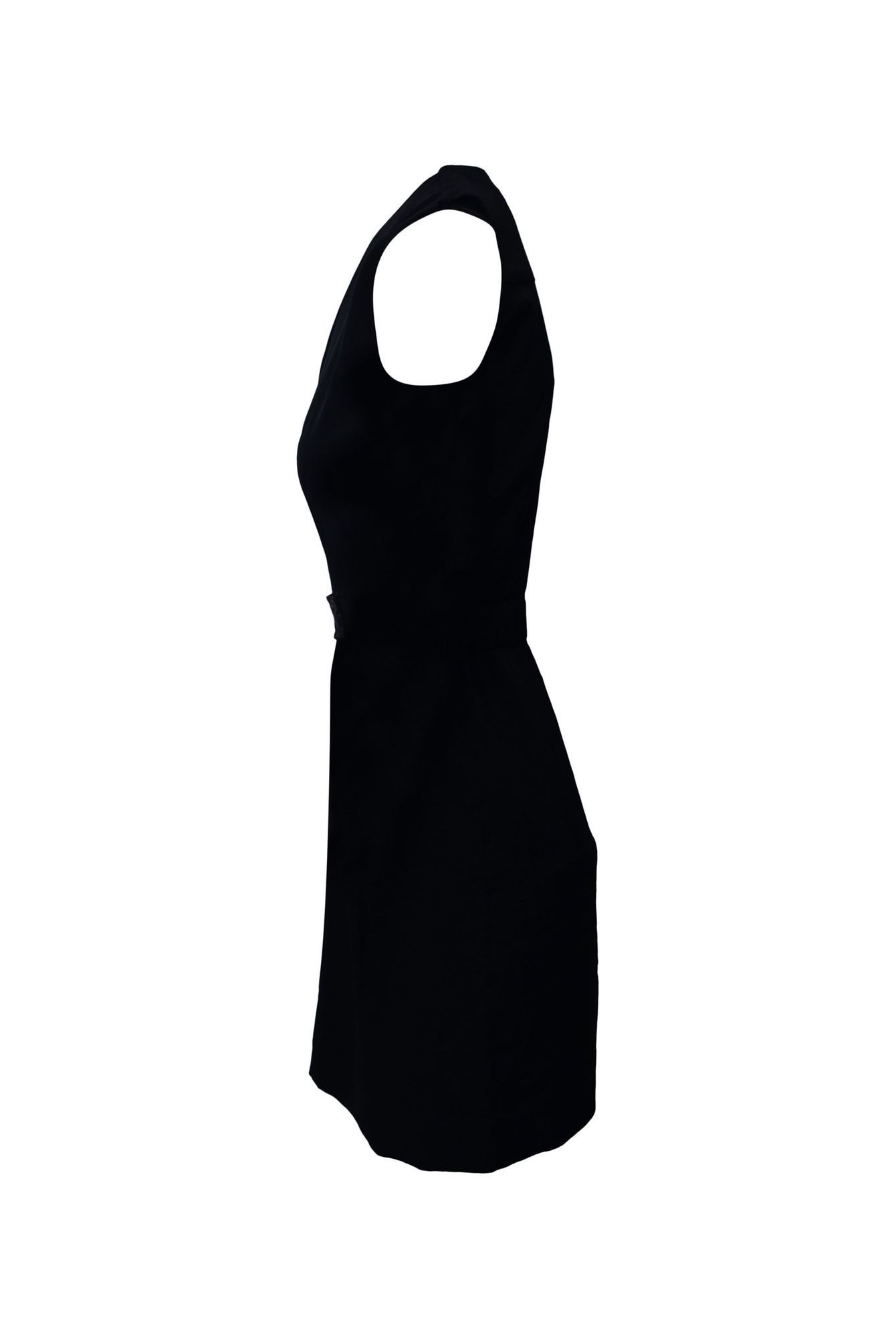 Balenciaga Preloved V-Neck Sheath Dress in Black Triacetate