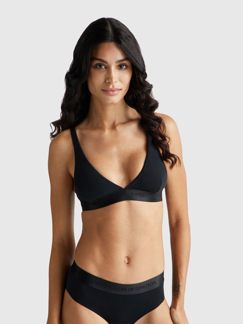 Triangle bra in stretch cotton