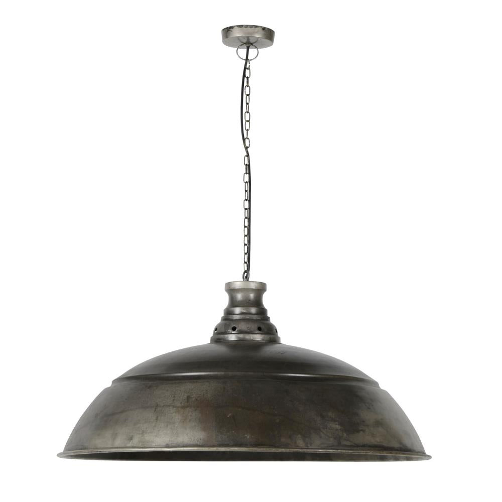 Giga Meubel Hanglamp Industry - Grijs Metaal - 1-Lichts - 80x80x150cm