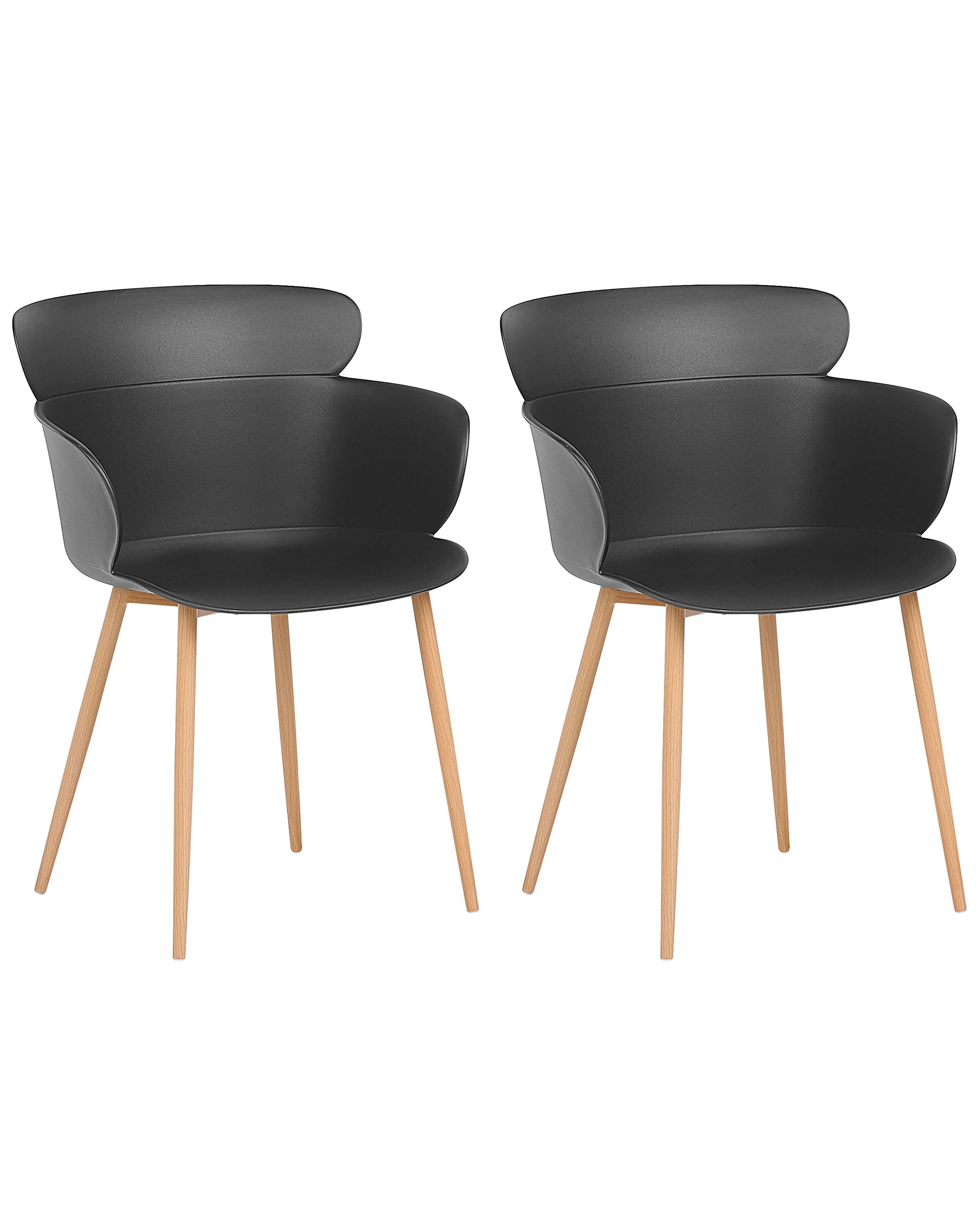 Set of 2 Dining Chairs SUMKLEY Black