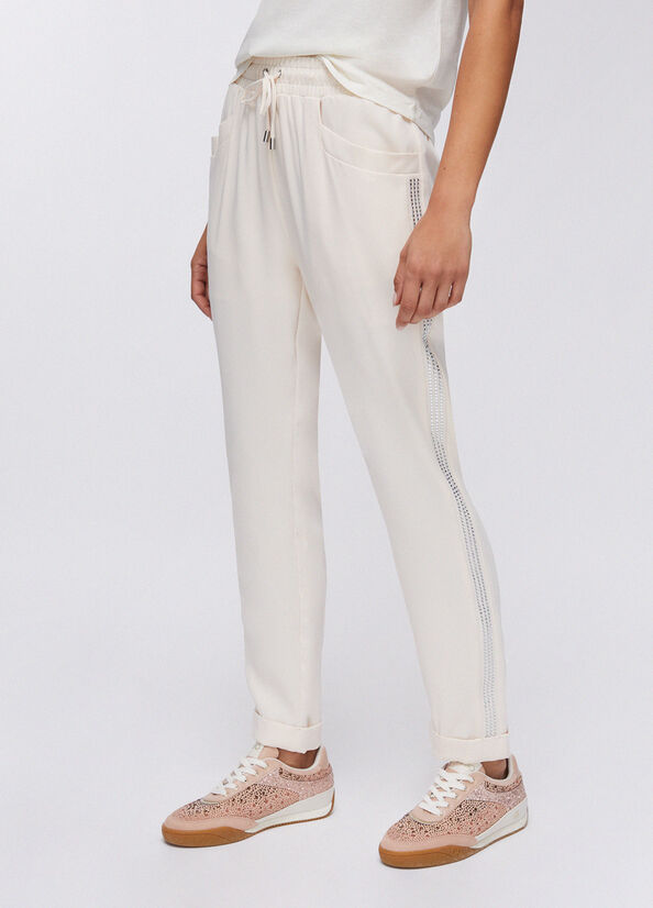 Pantaloni con strass