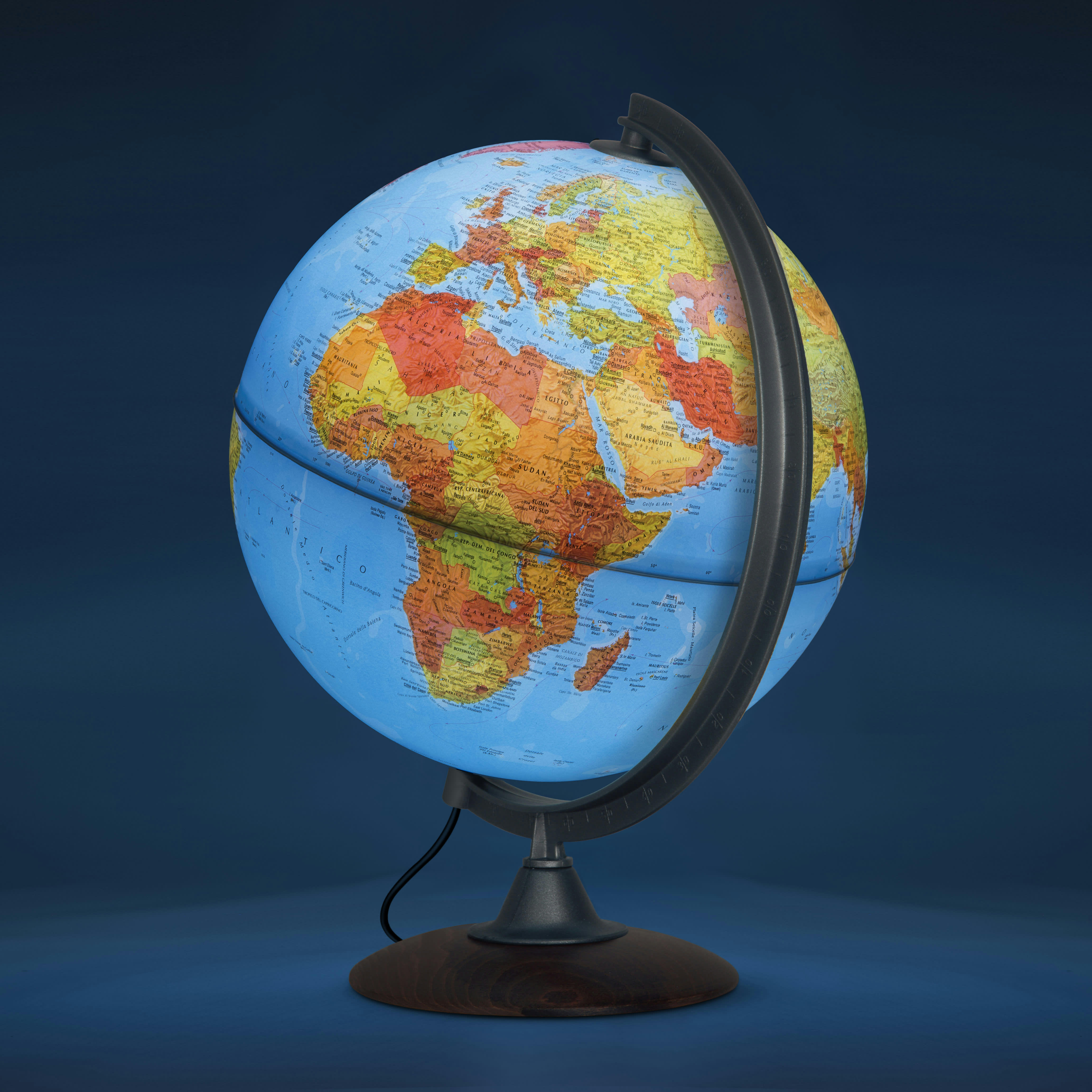 ATLANTIS - Globe terrestre  30 cm  lumineux  textes en français