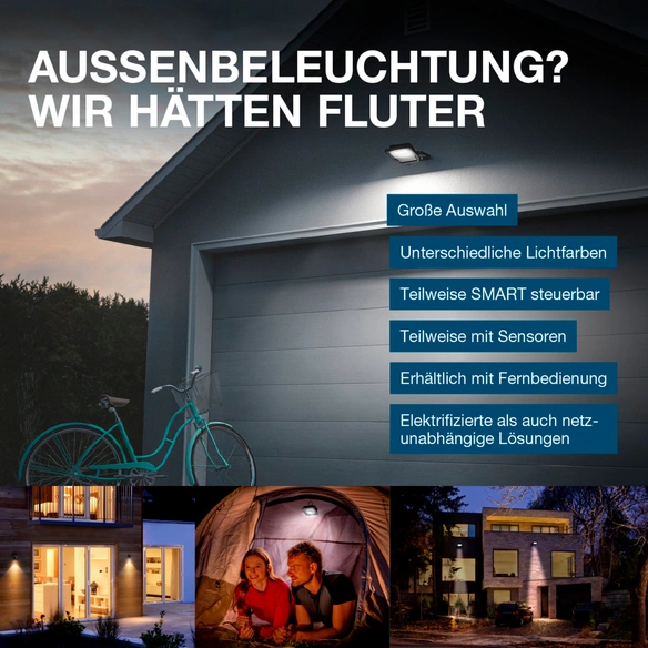 LED-Strahler mit infrarot Bewegungsmelder »ENDURA® FLOOD Sensor Warm White«, 10W , 3000 K