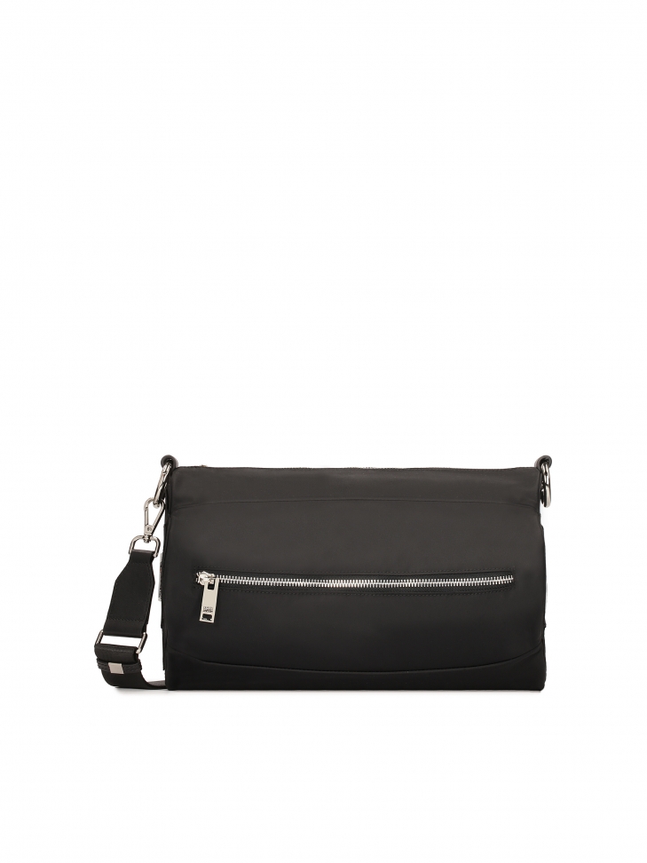 Black nylon shoulder bag