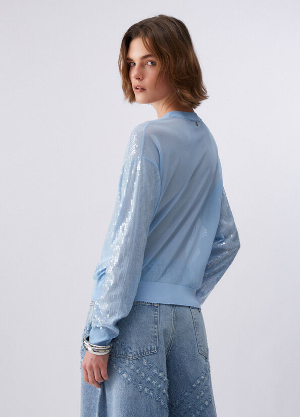 Cardigan con paillettes