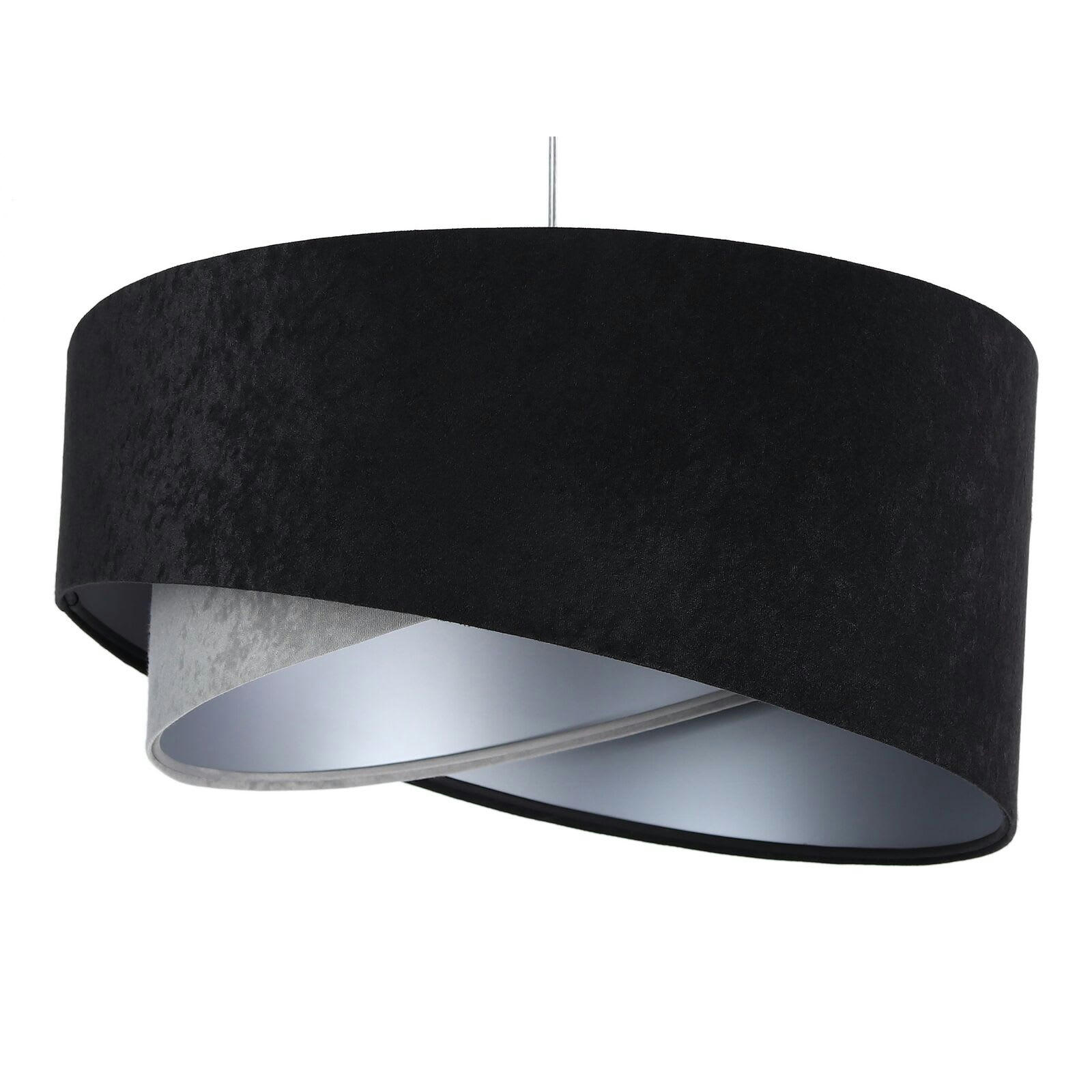 ASYMETRIC - Suspension Tissu Noir 50x50x105 cm