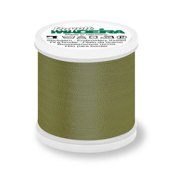 Madeira Medium Army Green Rayon 40 Thread 200m (1157)