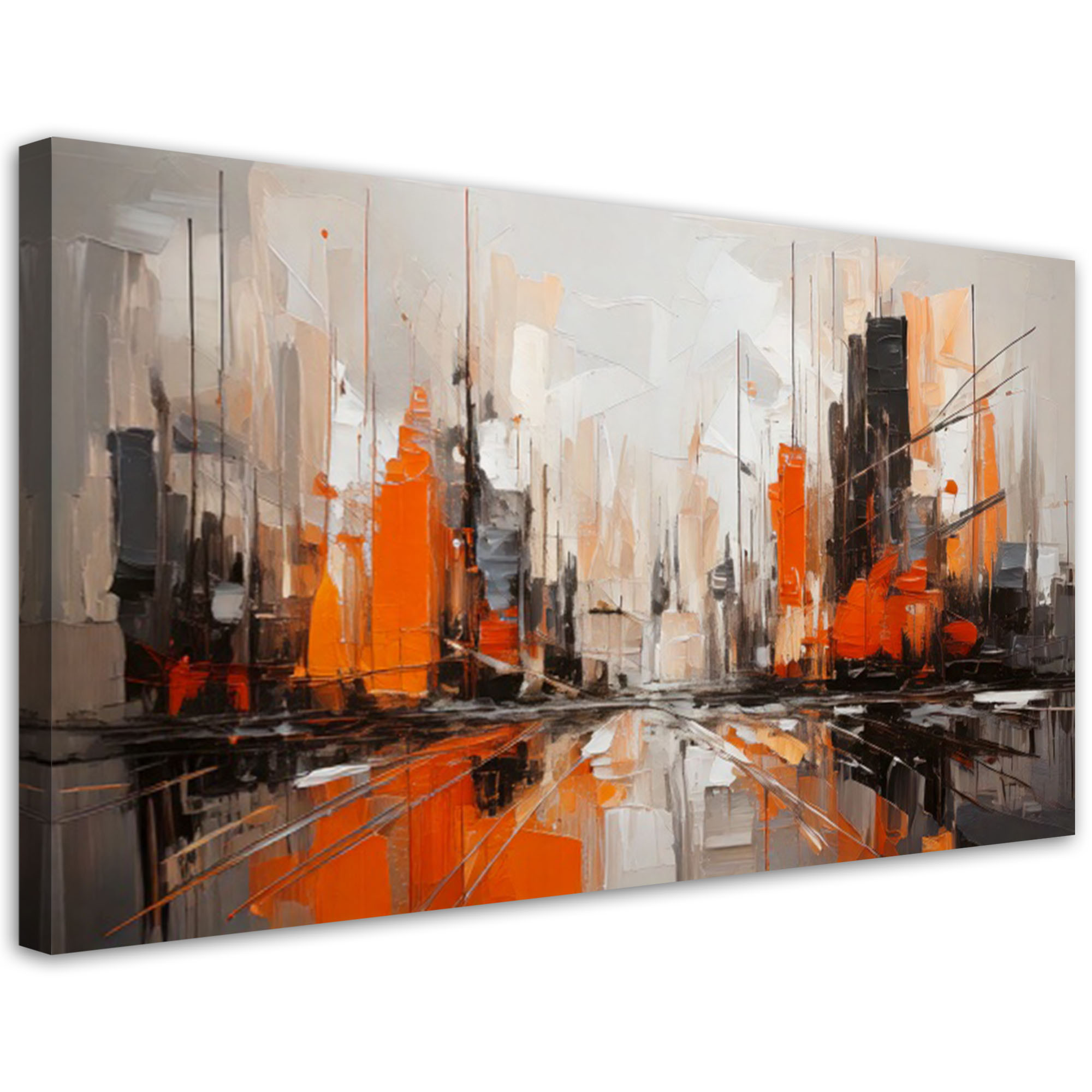 Feeby Obraz, Miasto Abstrakcja Architektura 80x40