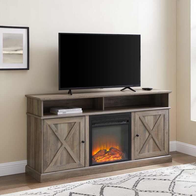 Concordia TV Stand for TVs up to 65 with Electric Fireplace Included
