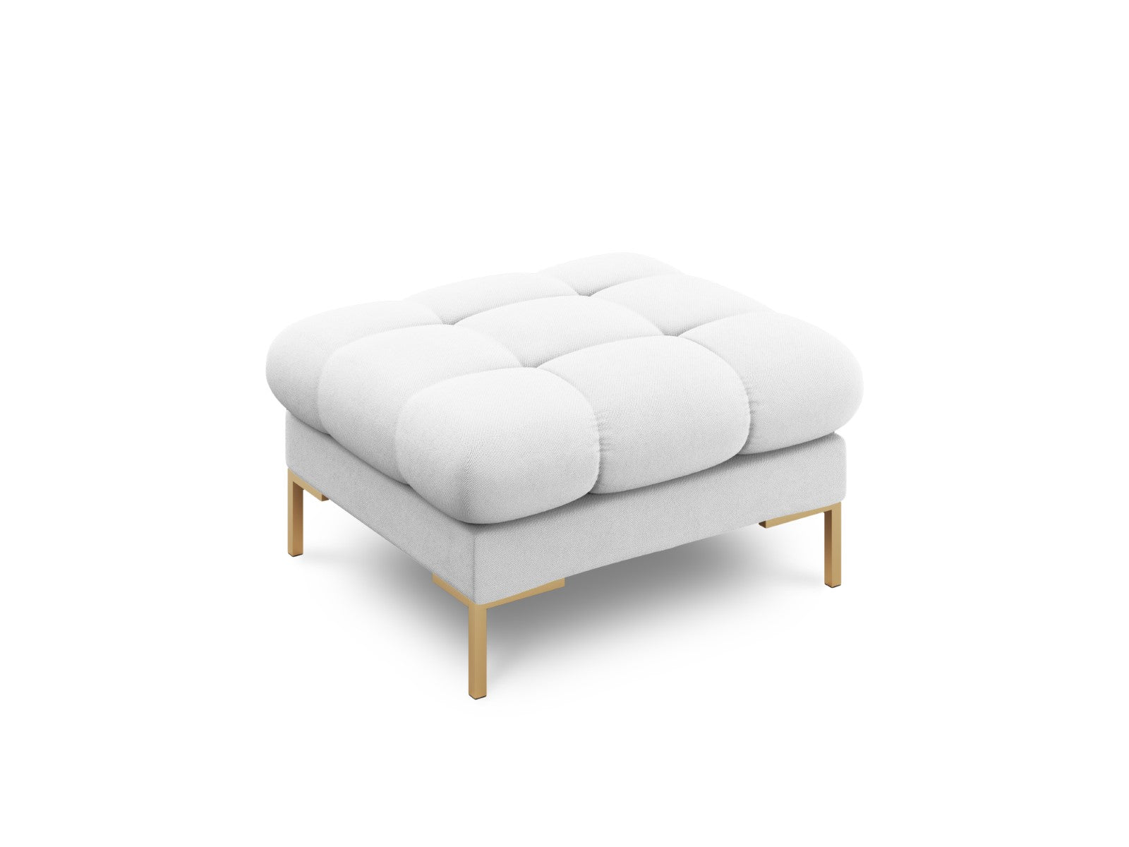 Cosmopolitan Design Poef Bali structurele stof, lichtgrijs - 60x60x41cm