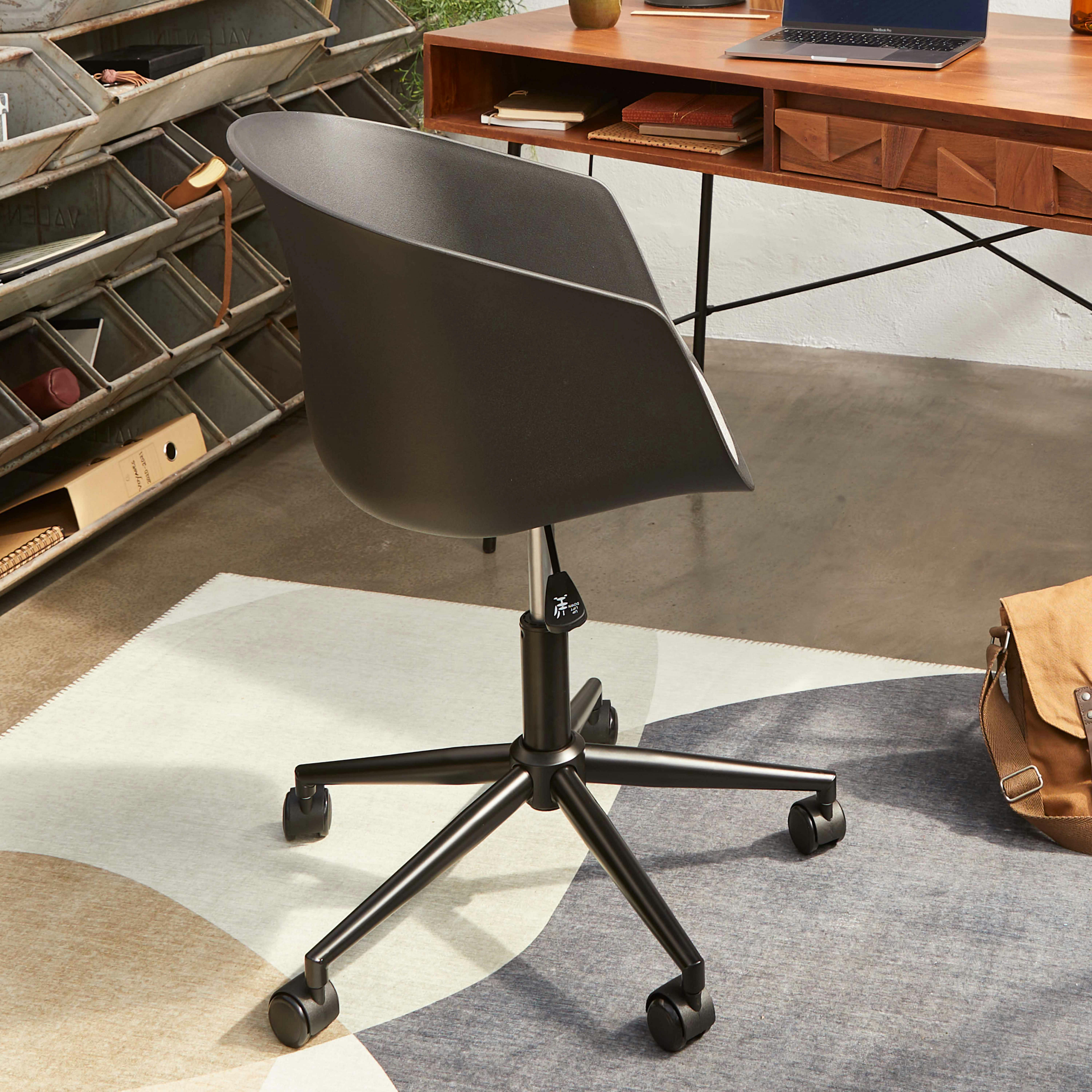 PARKER - Fauteuil de bureau à roulettes pivotant noir