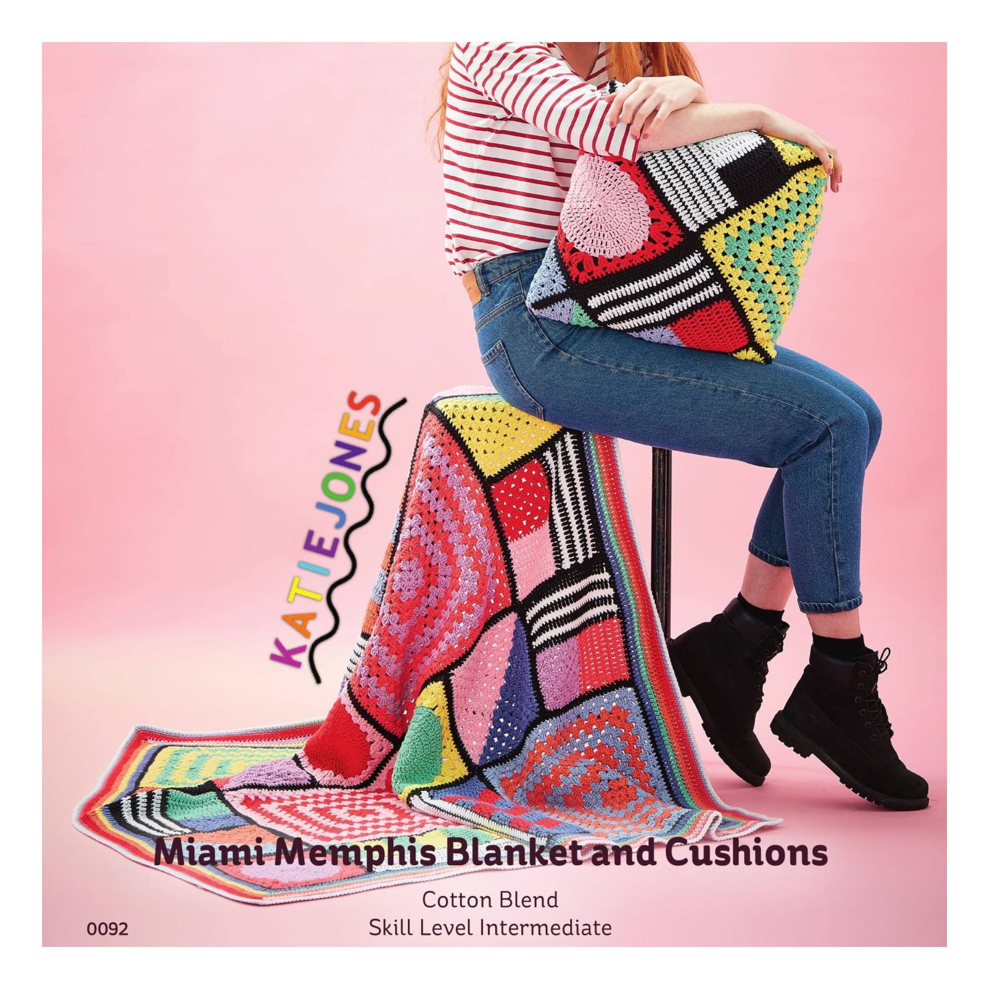 Knitcraft Katie Jones Blanket and Cushions Digital Pattern 0092