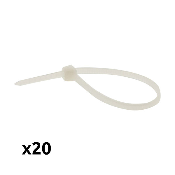 20 colliers de câblage 2,5x 150mm - Zenitech