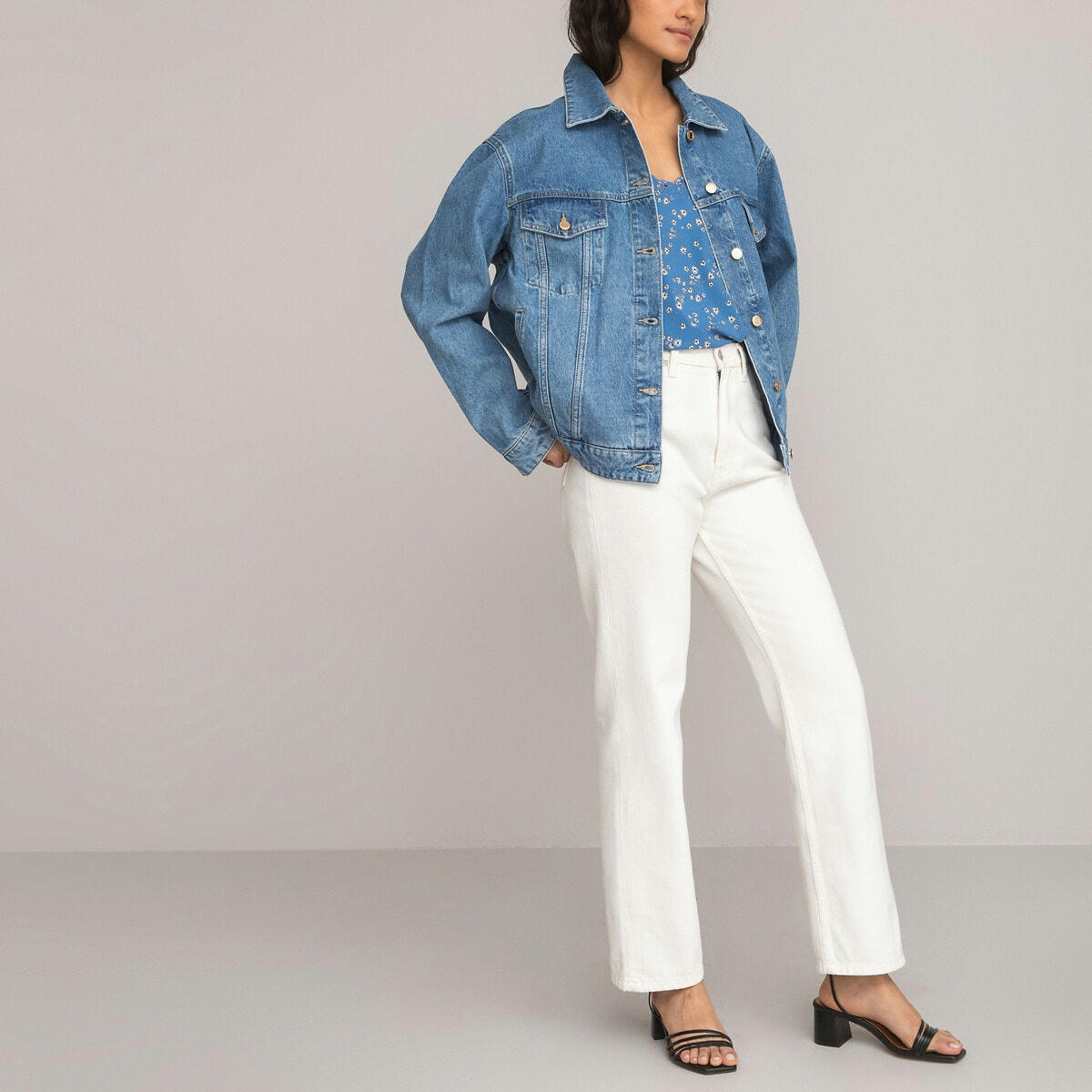Veste en denim coupe ample