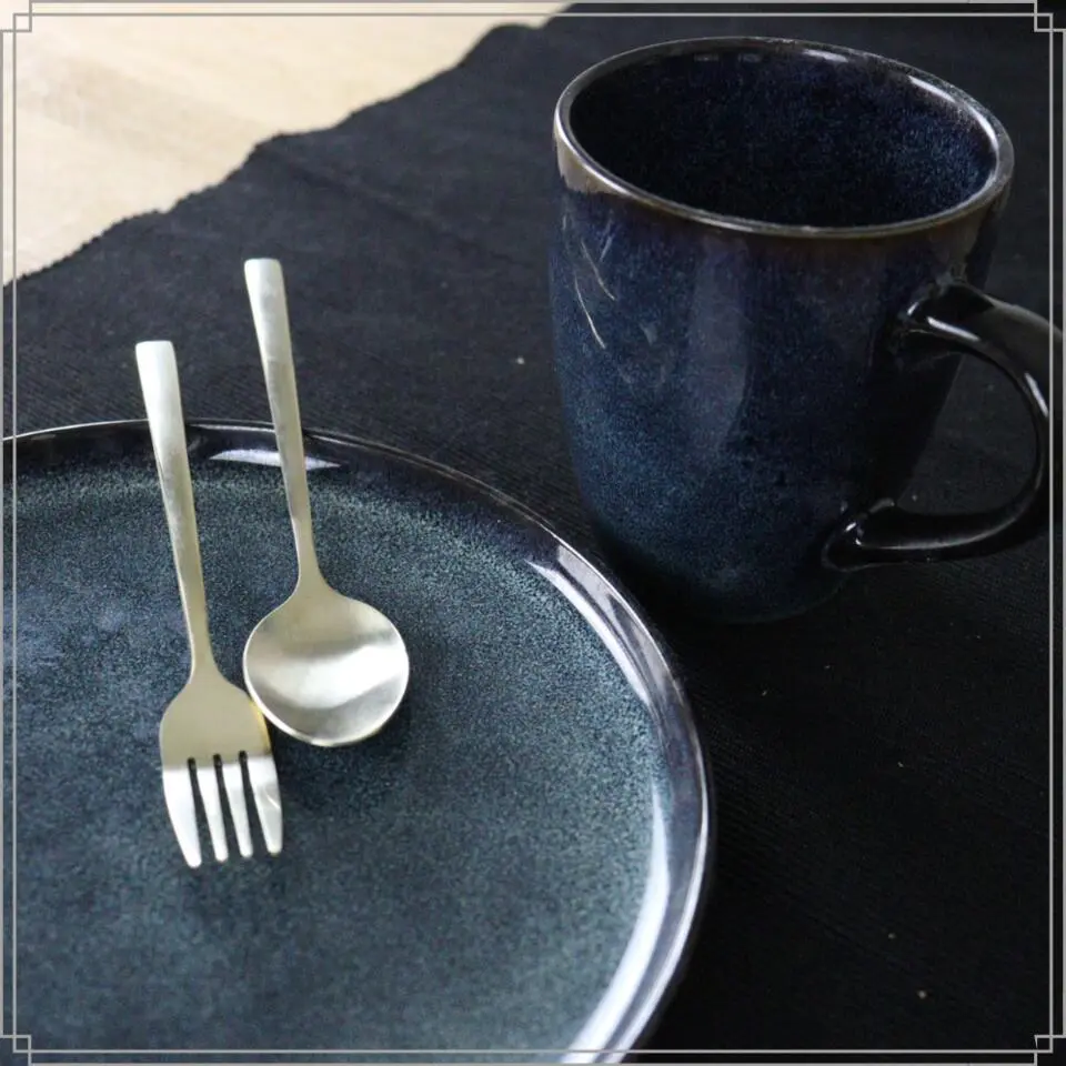 OTIX Gebaksvorkjes Theelepels Set van 8 Kleine Lepels Vorken Bestekset