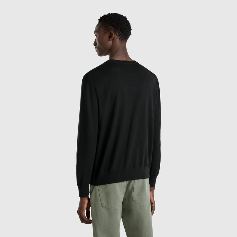 Sweater in viscose and silk blend