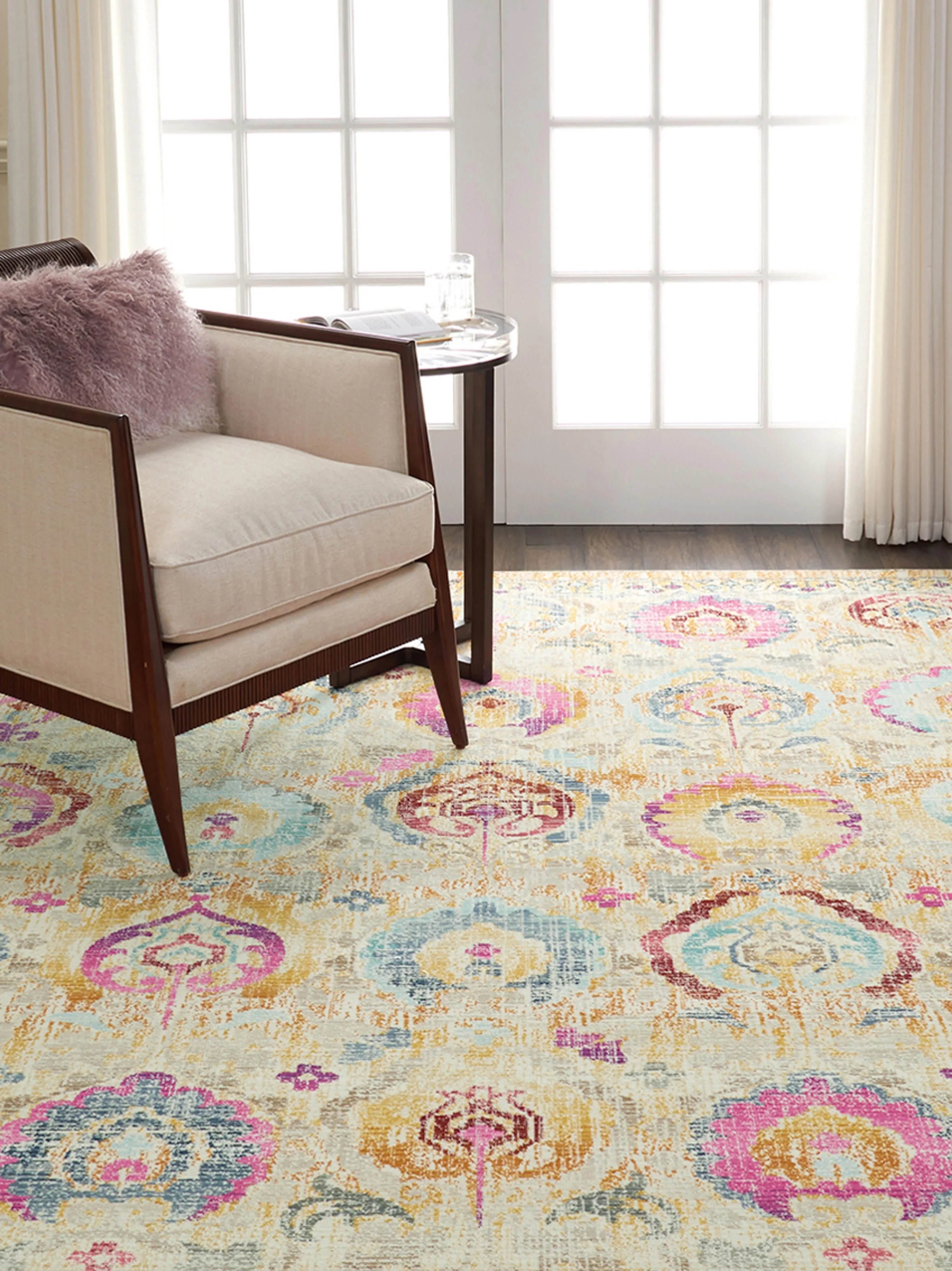 Niederflor-Teppich Kashan mit Ornamenten