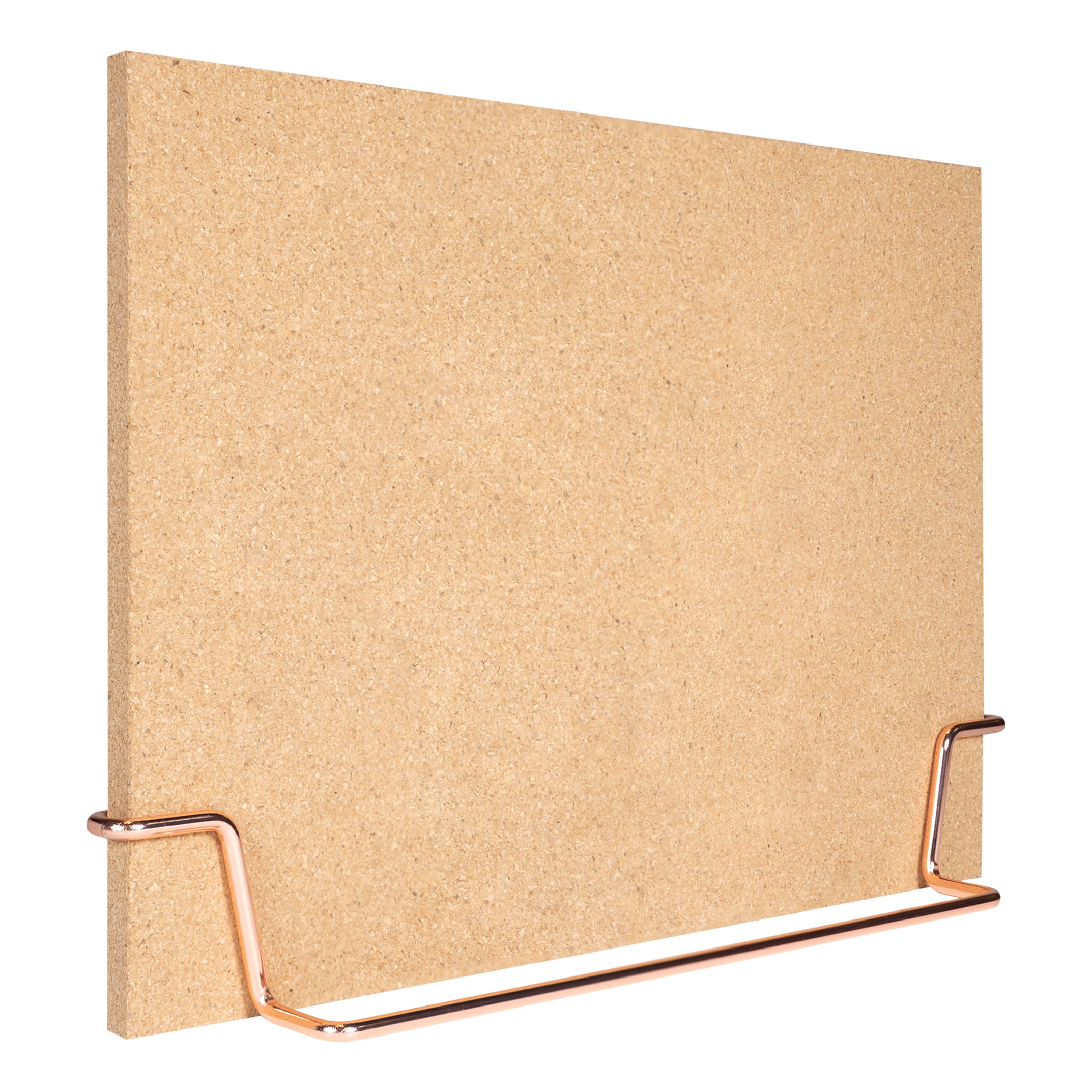 QUVIO Staande memo kurkbord met prikkers en houder in rosé goud