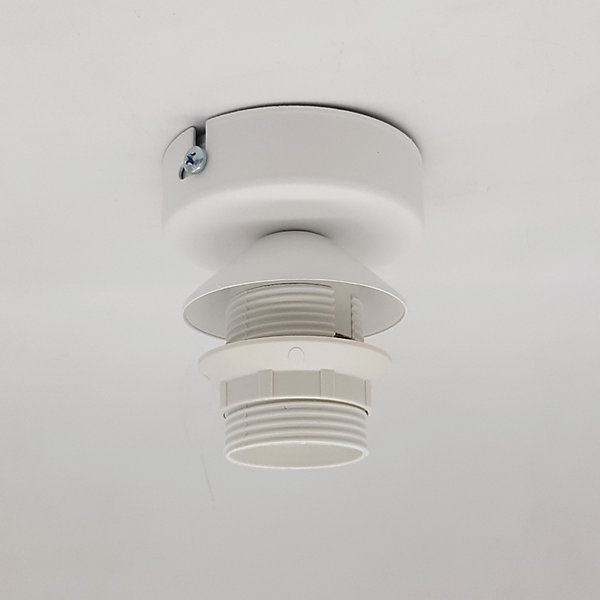 LUMICOM - TUZZI Plafonnier, 1xE27, max 42W, métal, blanc mat, D.40cm