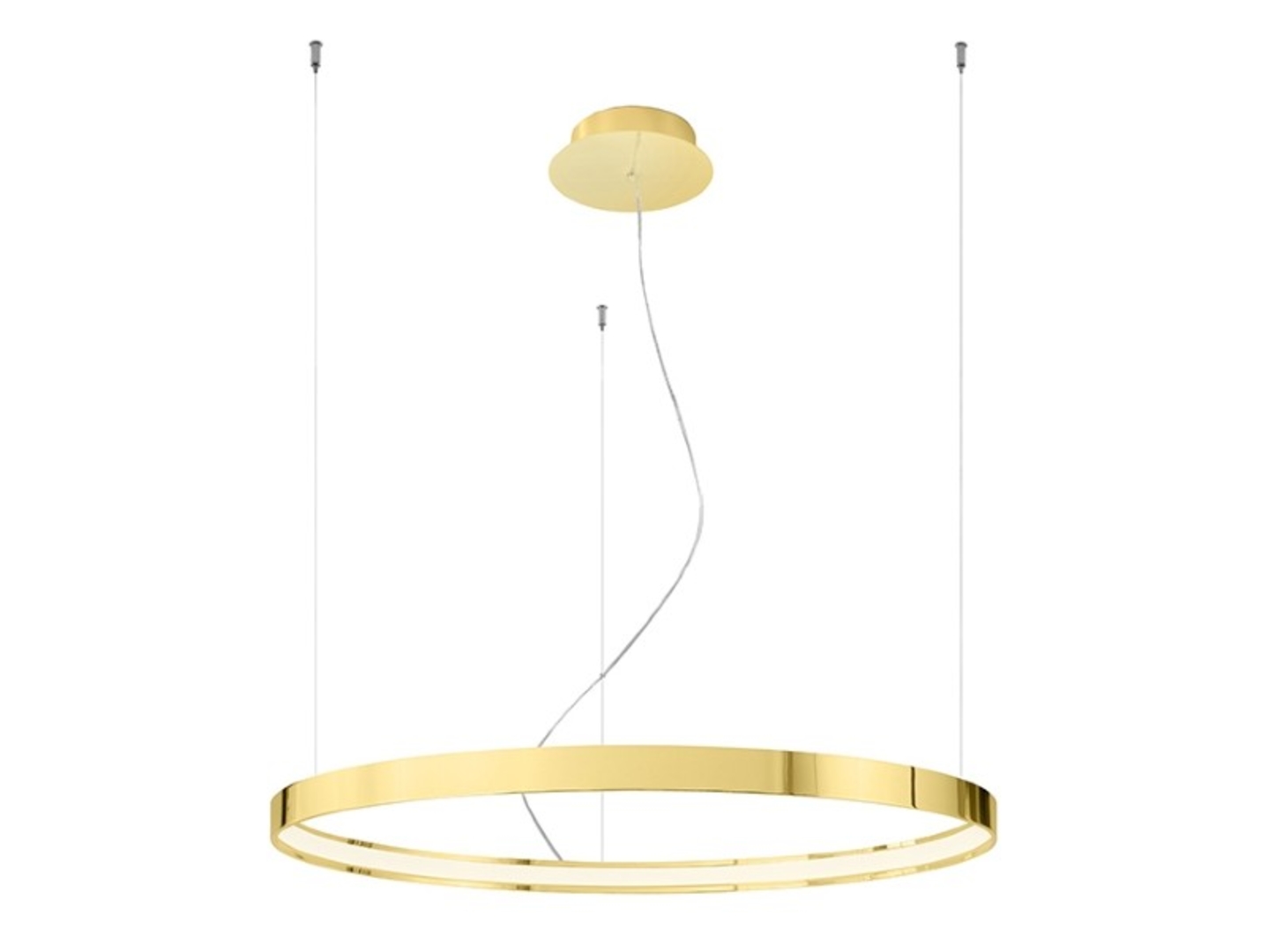 Lampa wisząca Rio LED 78 cm aluminiowa złota
