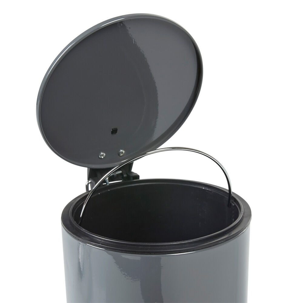 Poubelle salle de bain grise foncé 3 L