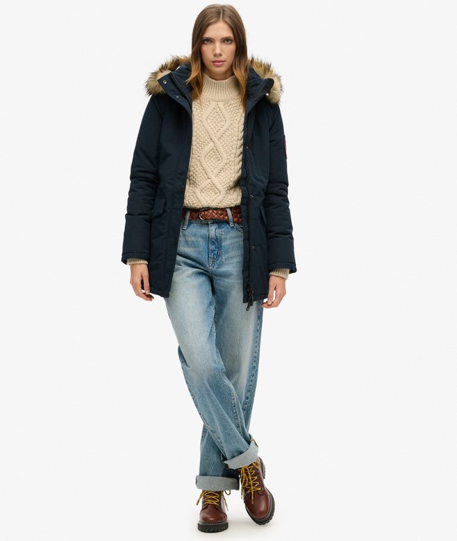 Hooded Everest Faux Fur Parka Coat