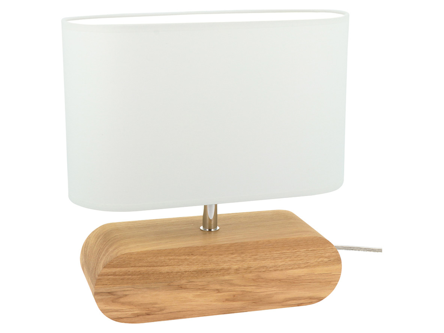 Lampa stołowa Marinna tkaninowa biała