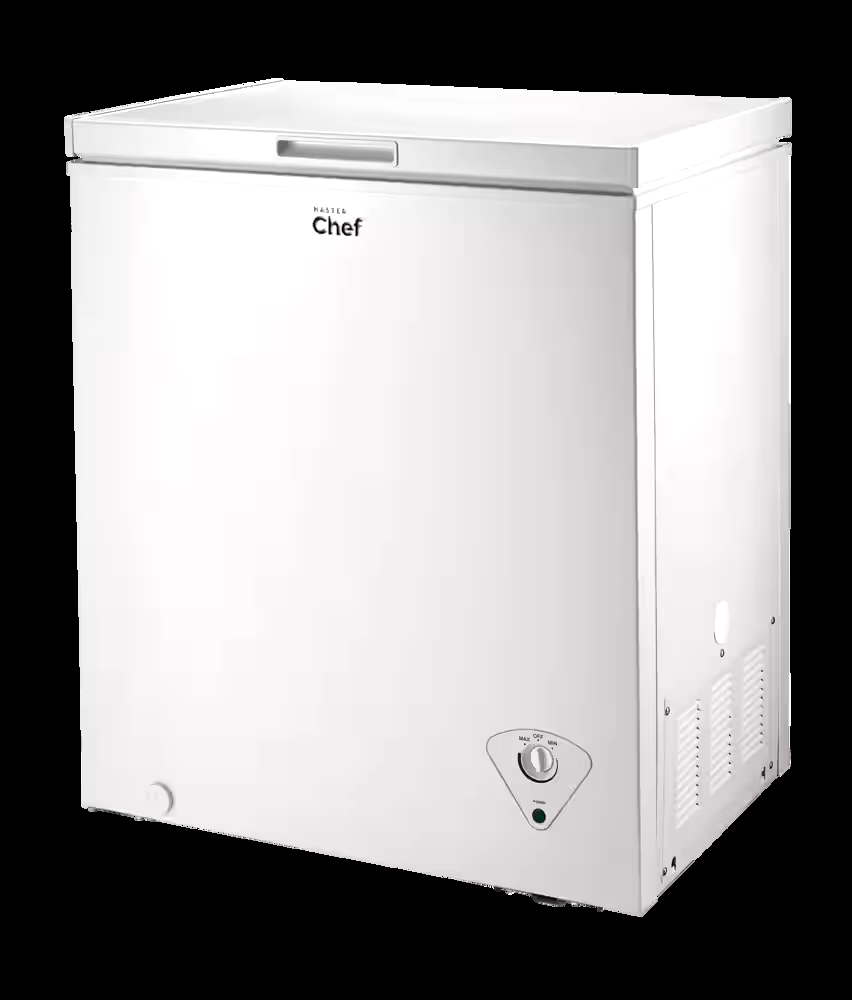 MASTER Chef Energy Star Chest Freezer with Front-Mount Thermostat for Dorms/Bedroom, 5.0-cu.ft., White